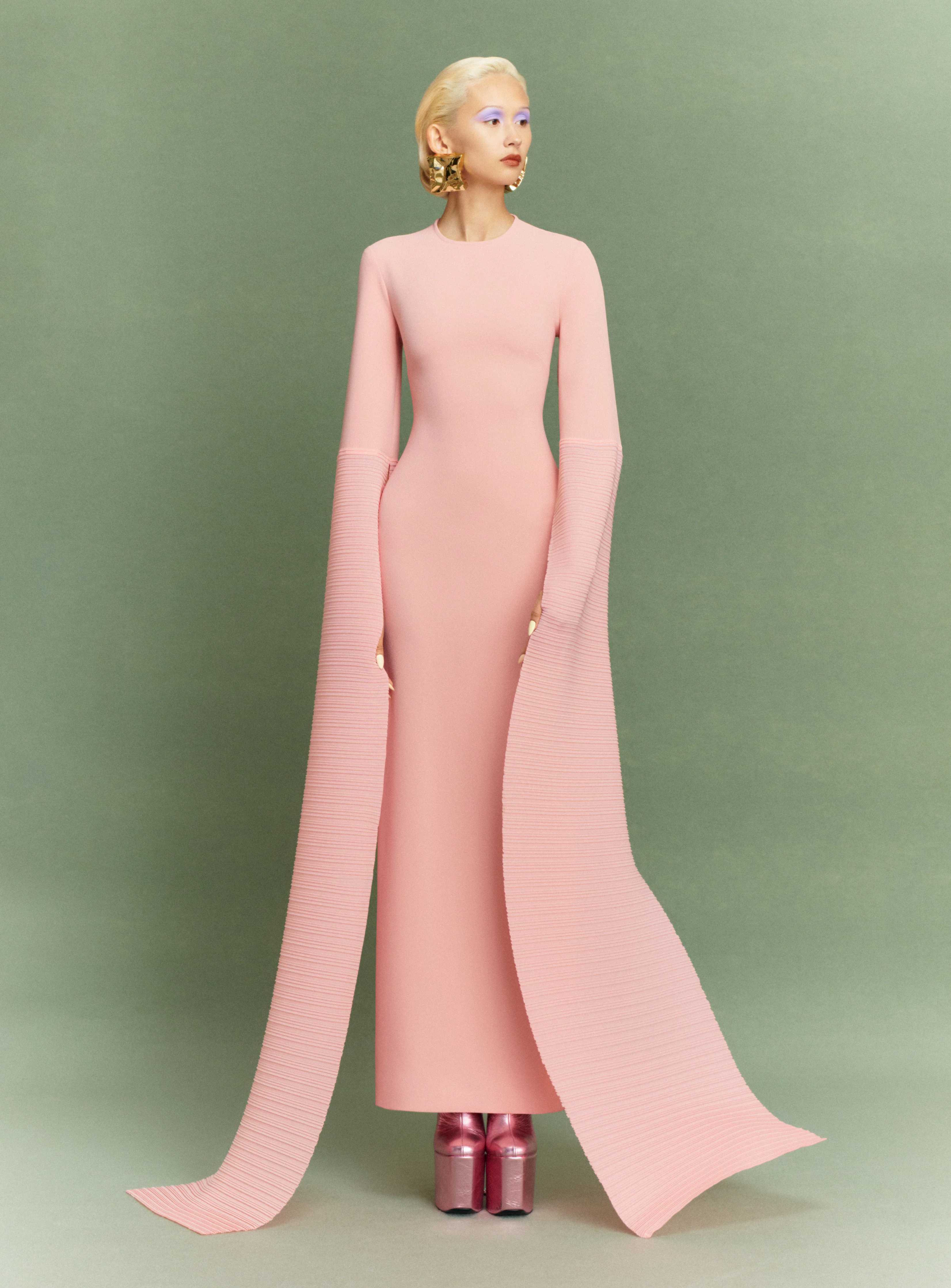 The Naomi Maxi Dress in Putty Pink