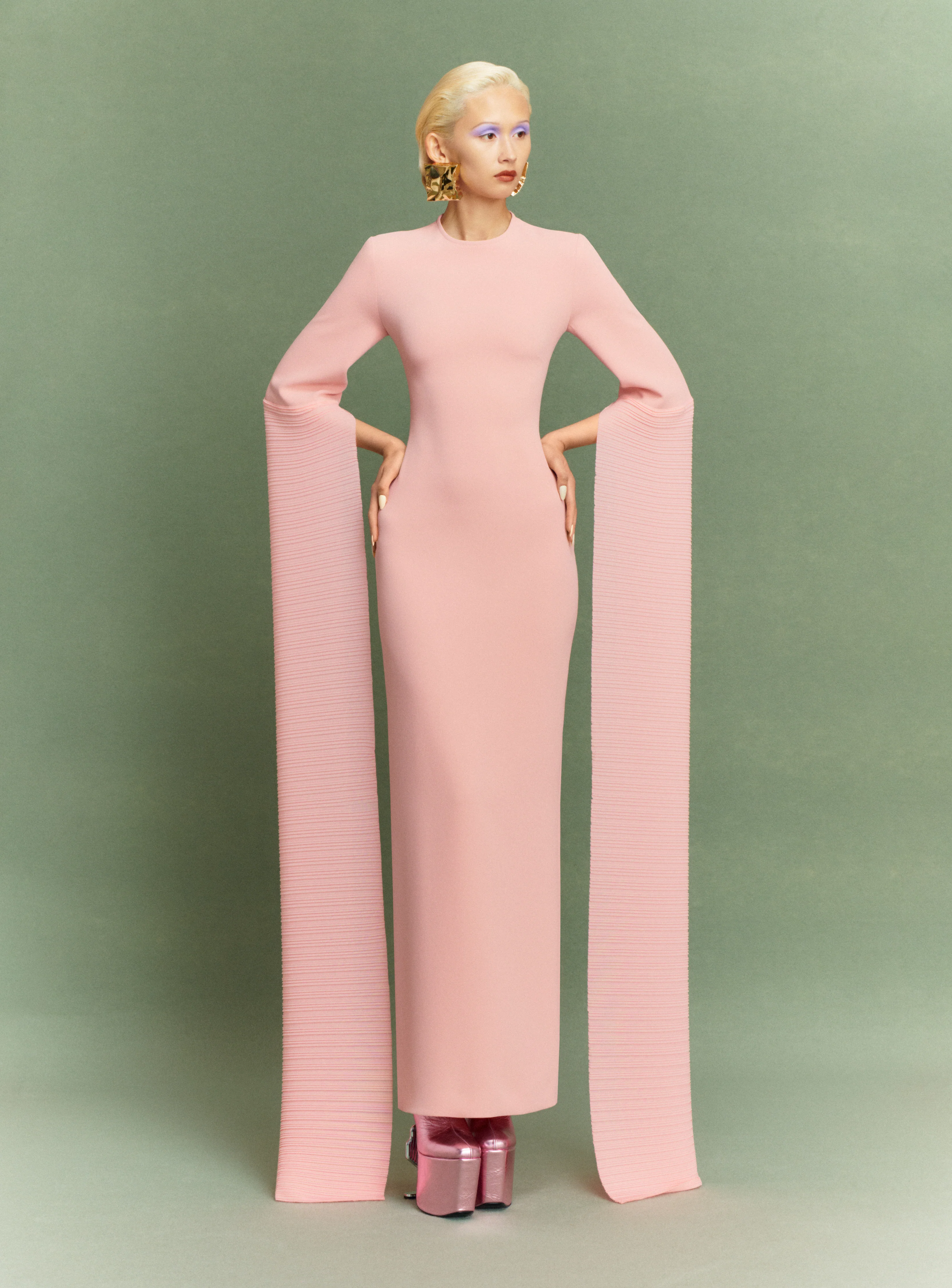The Naomi Maxi Dress in Putty Pink - Image 2