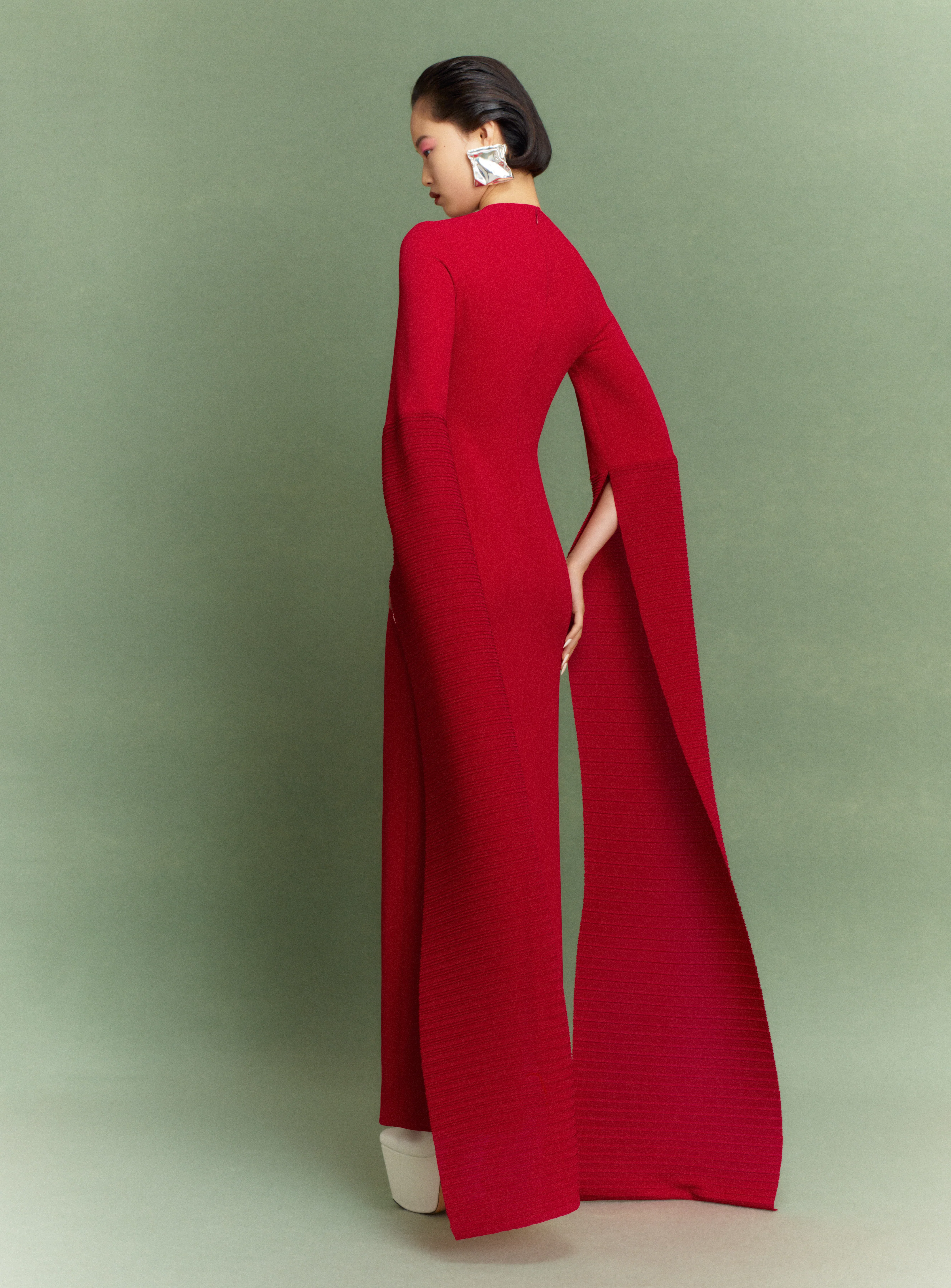 The Naomi Maxi Dress in Ruby - Image 3