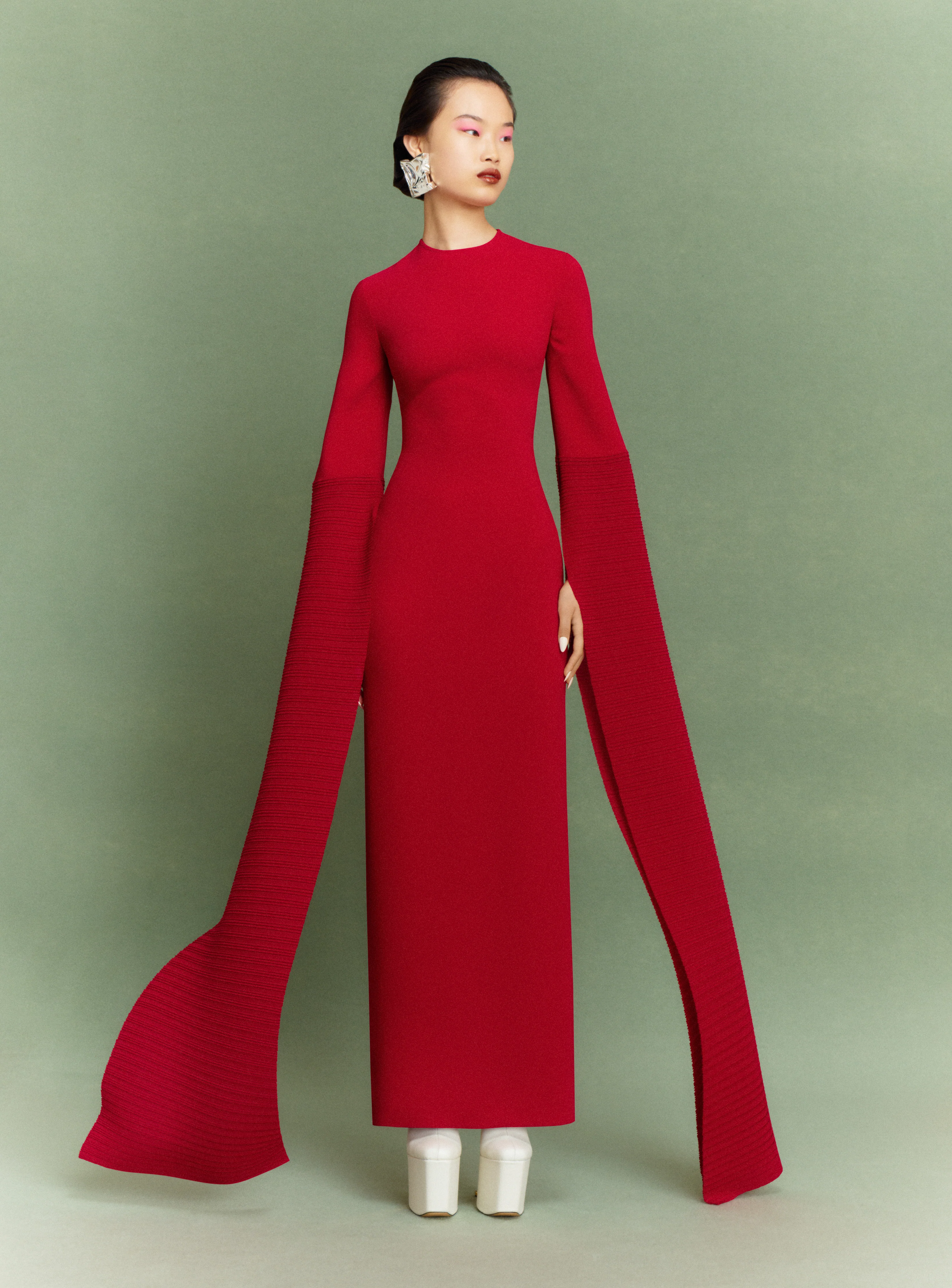 The Naomi Maxi Dress in Ruby - Image 5