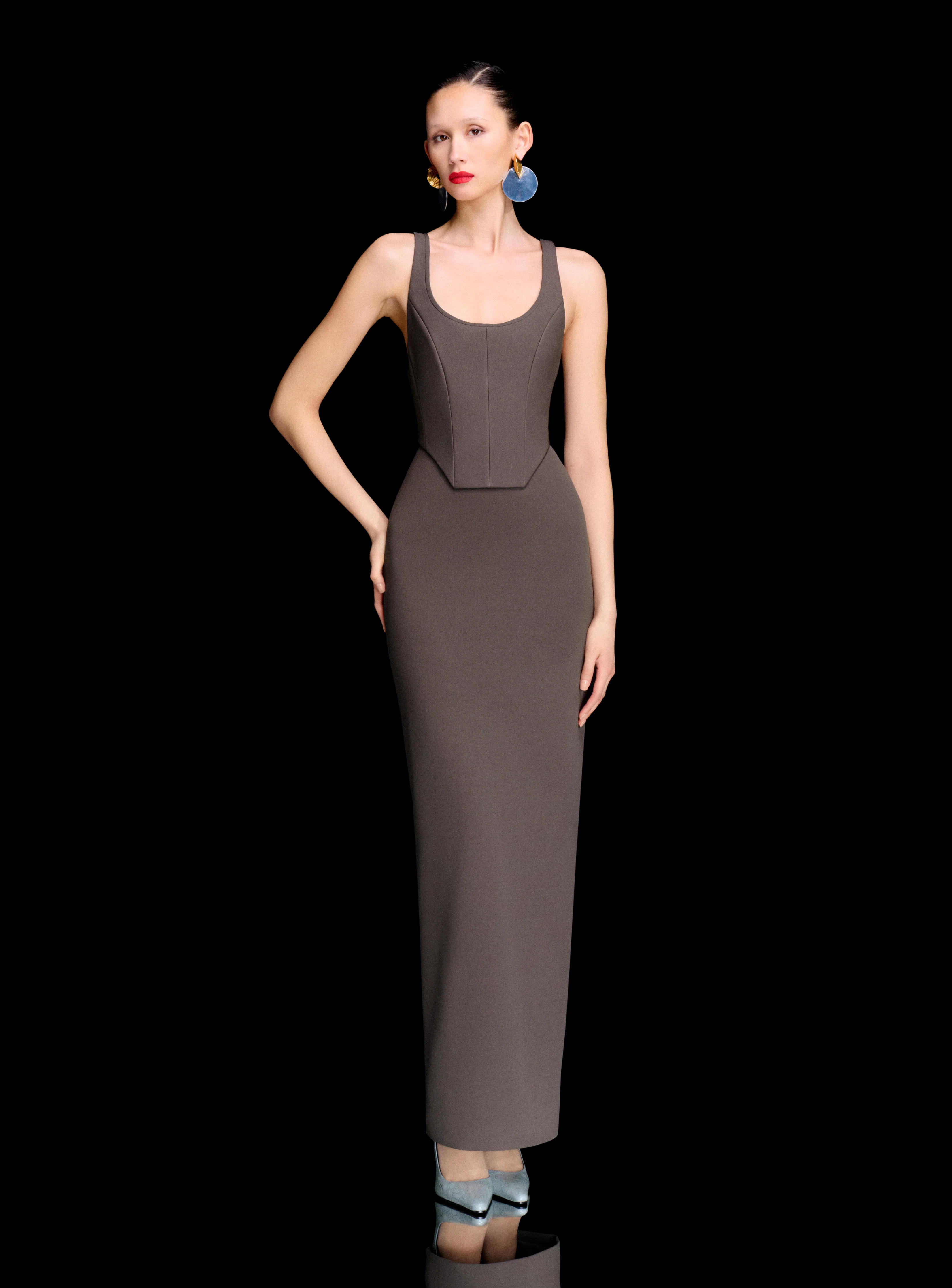 The Noor Maxi Dress in Flint - Image 2