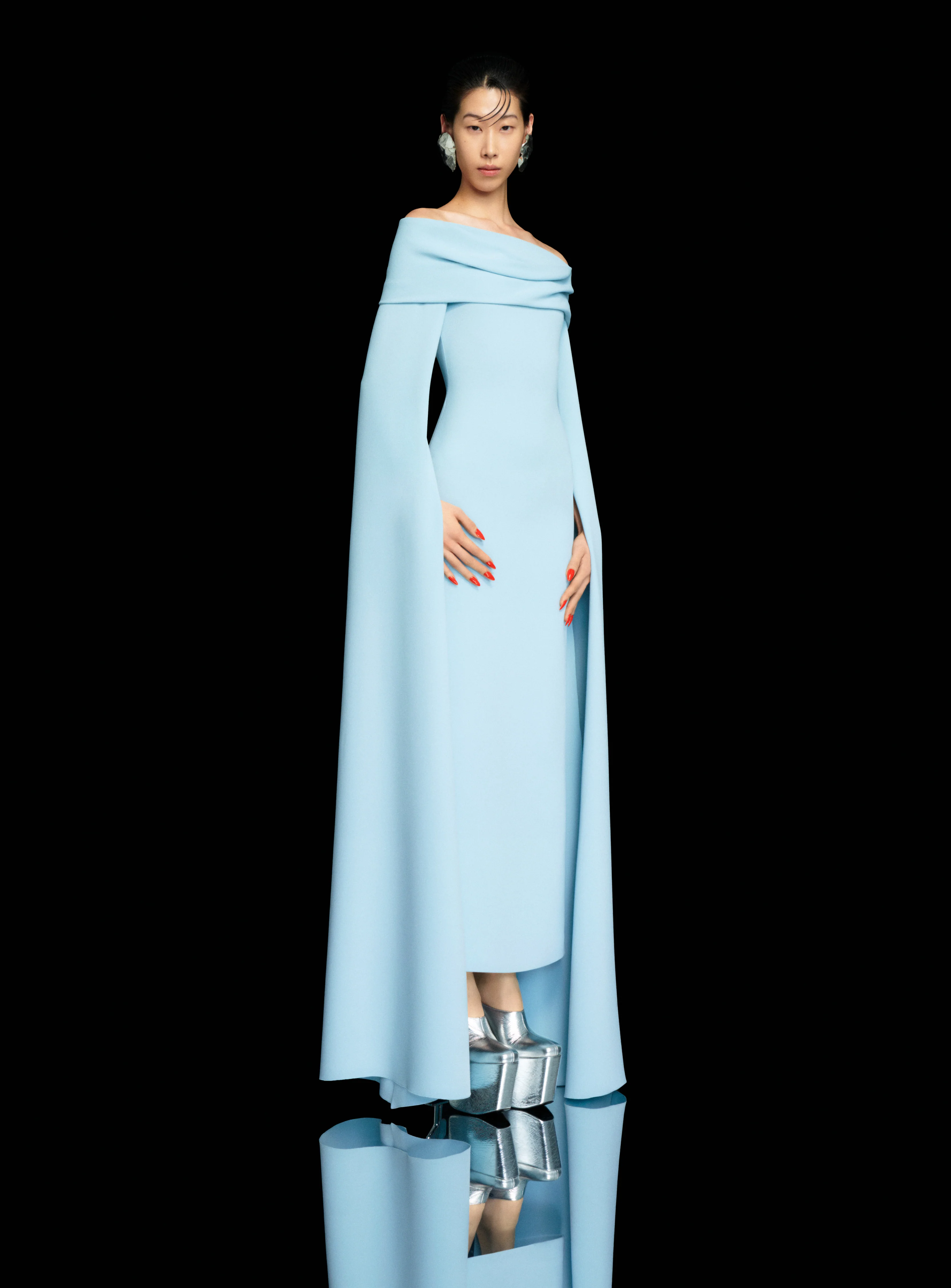 The Nuri Maxi Dress in Arctic Blue - Image 2