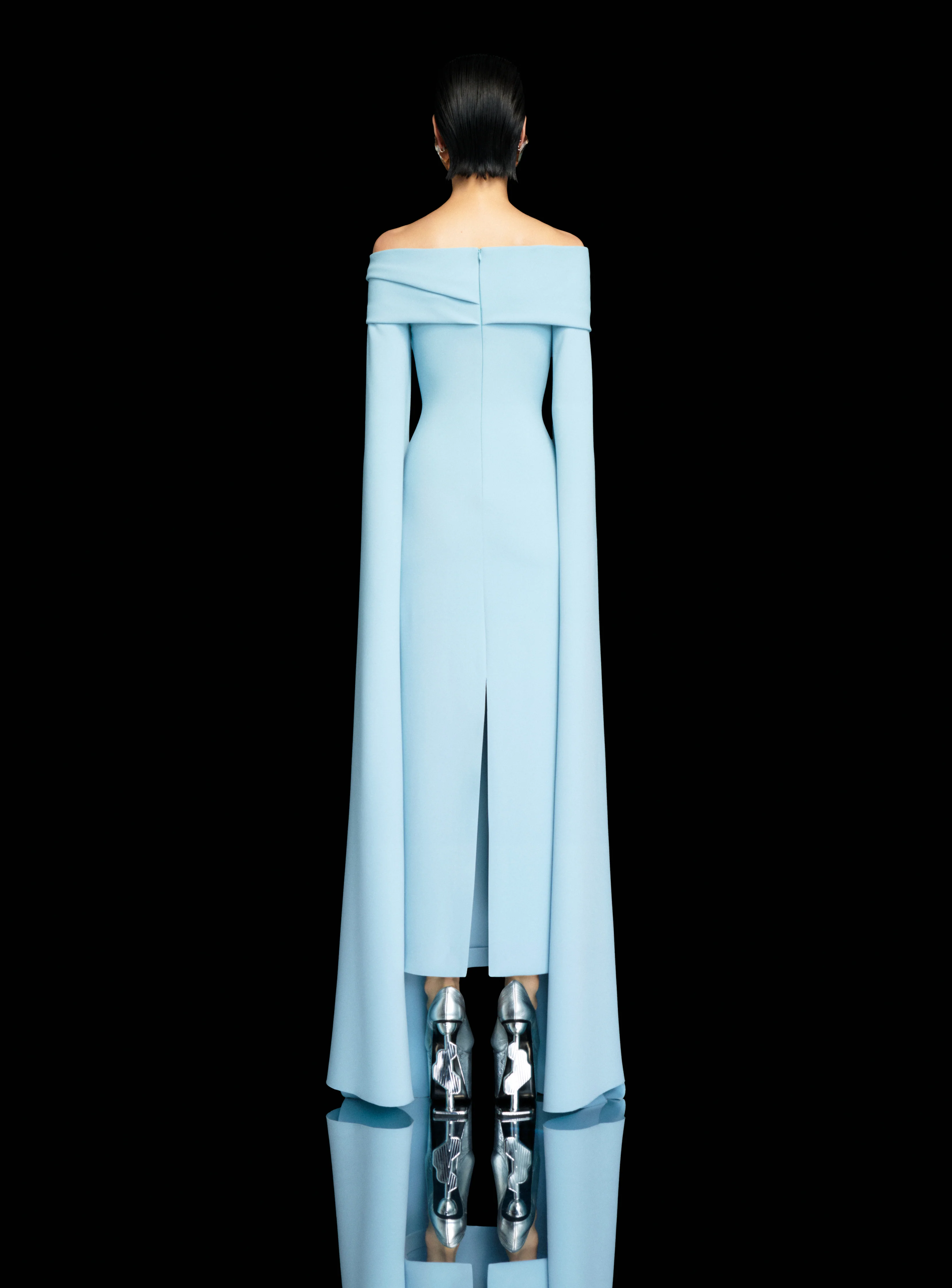 The Nuri Maxi Dress in Arctic Blue - Image 3