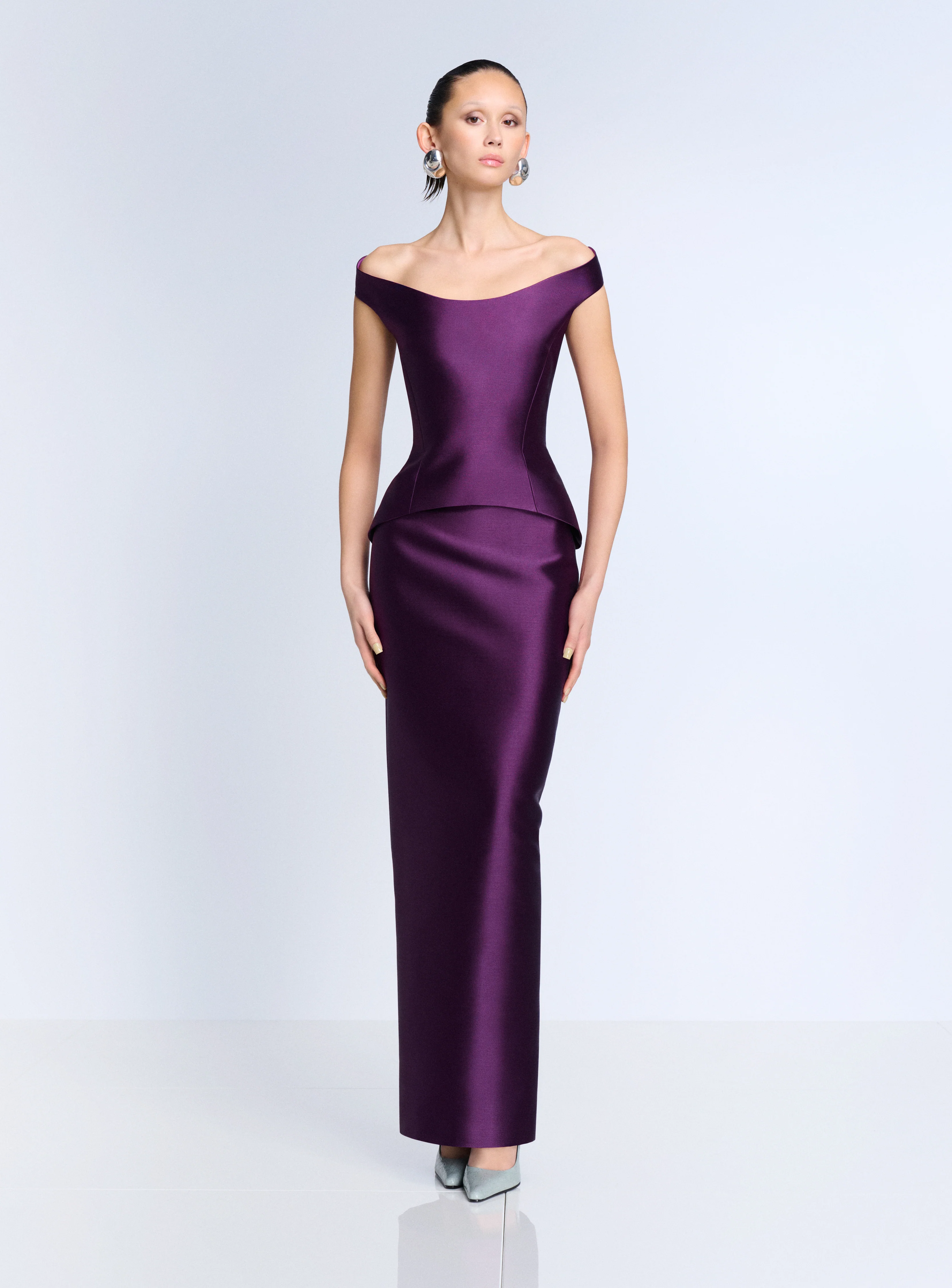 The Pieta Maxi Dress in Damson