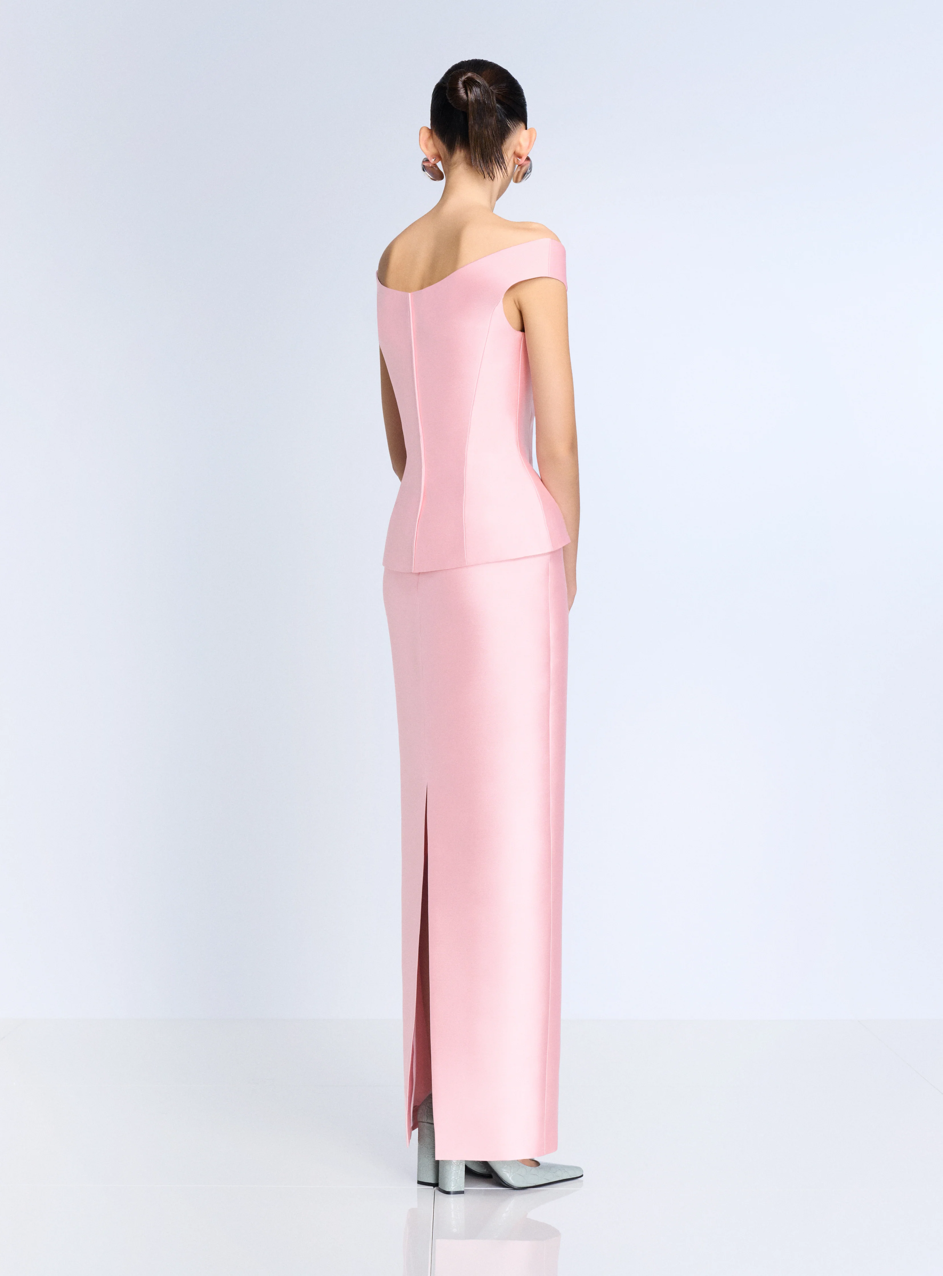 The Pieta Maxi Dress in Pale Pink - Image 2