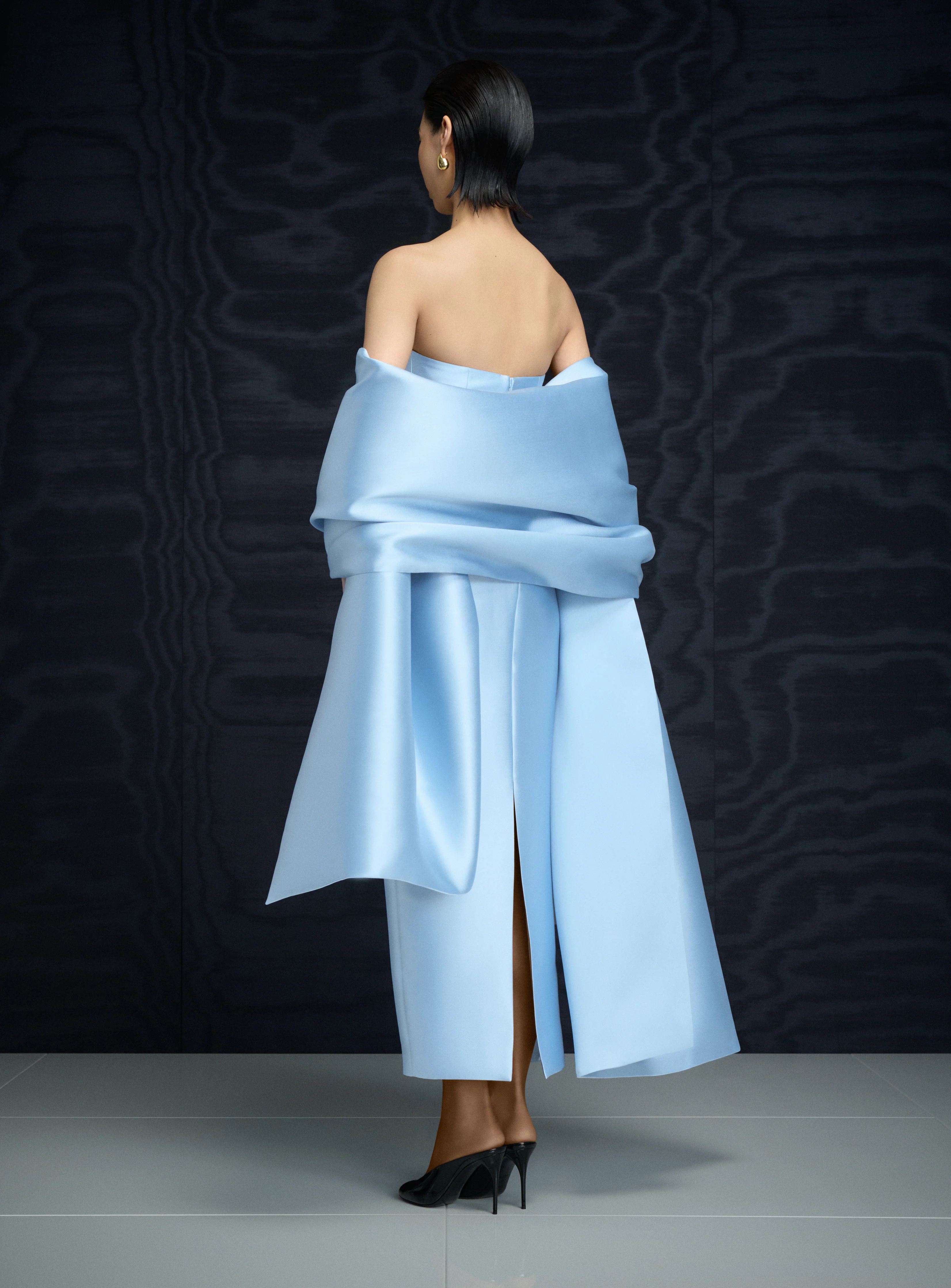 The Renee Midaxi Dress in Ice Blue - Image 3