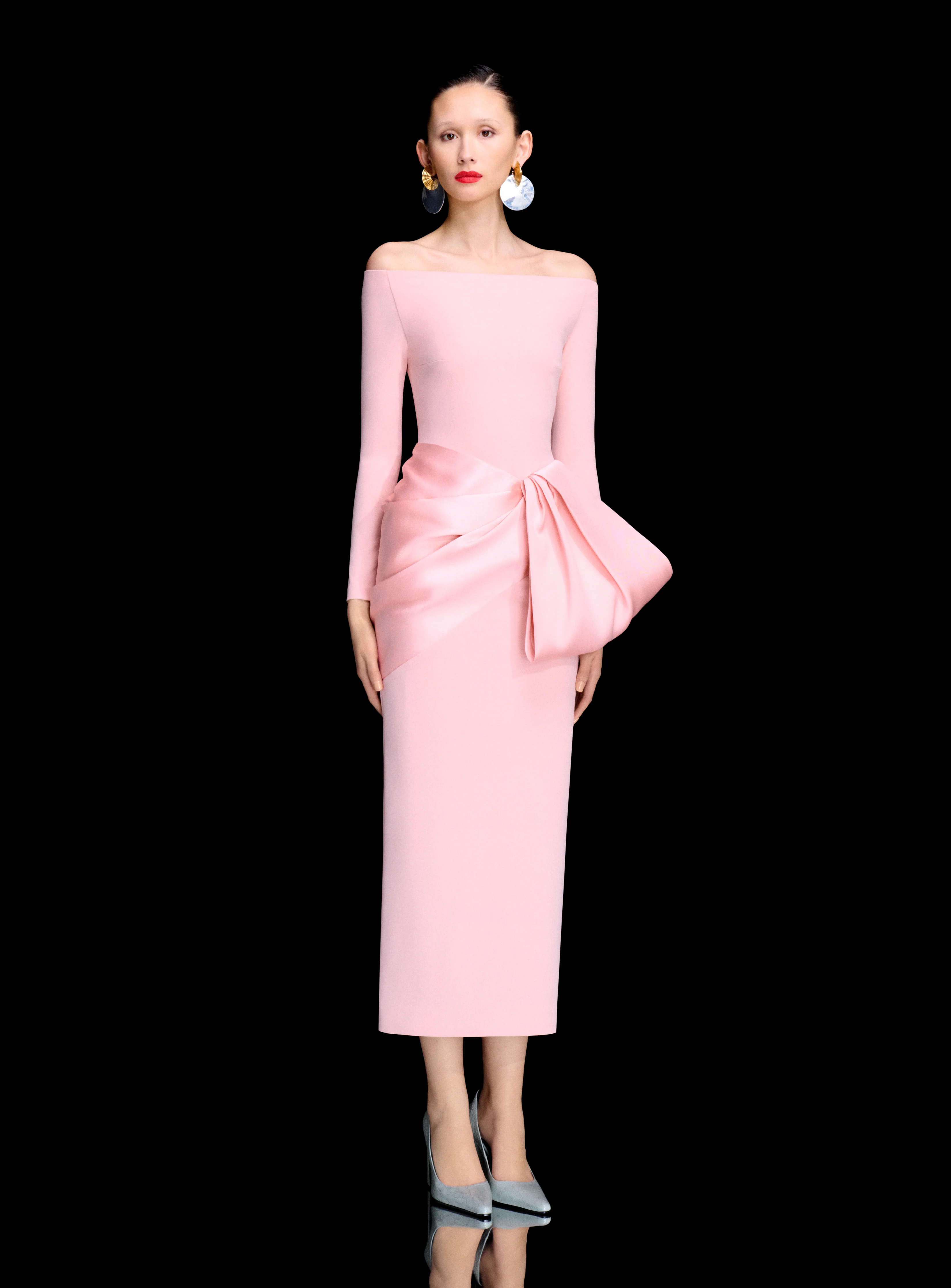 The Rhianne Midaxi Dress in Camellia Pink