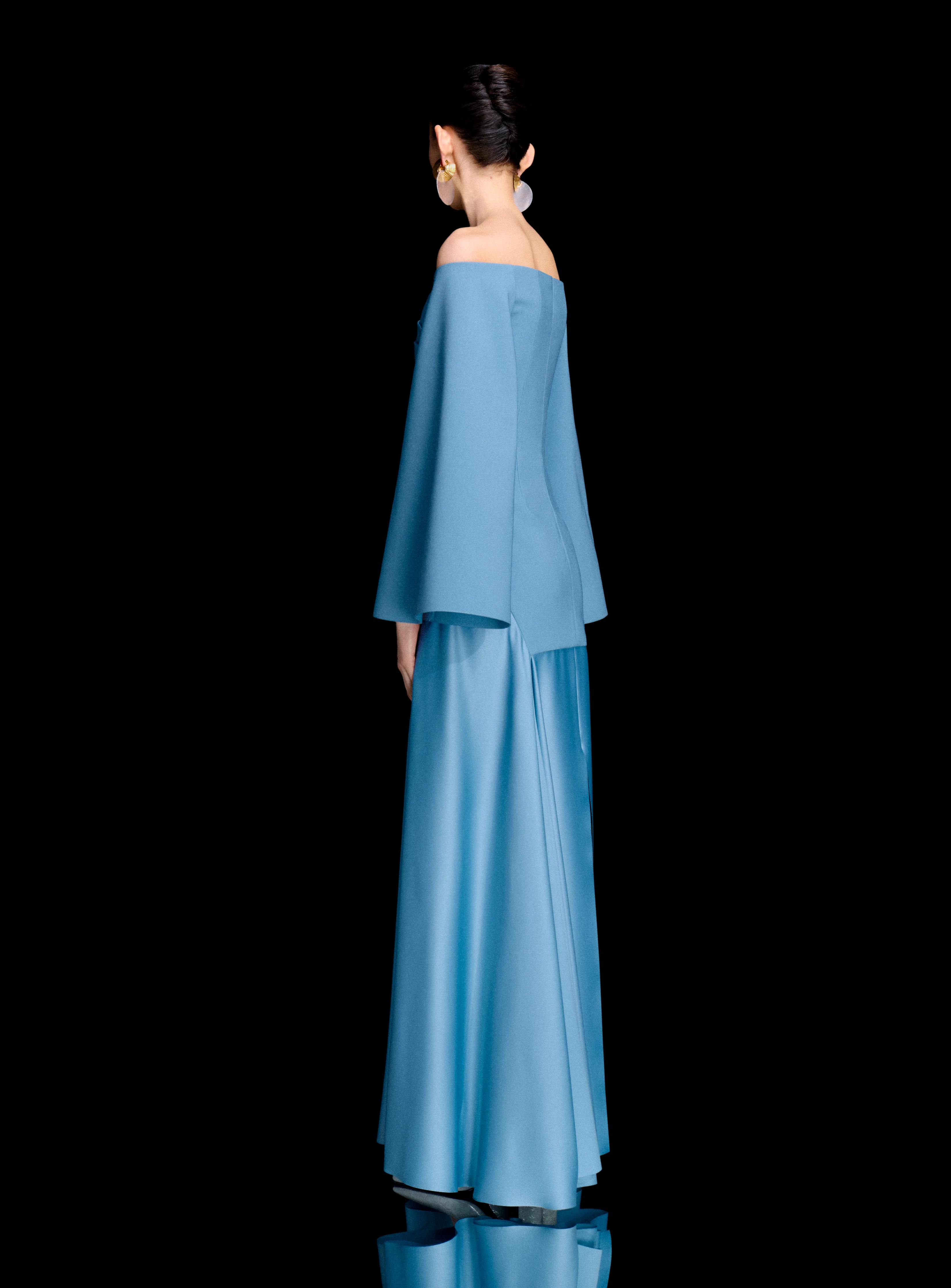 The Rina Maxi Dress in Slate Blue - Image 2