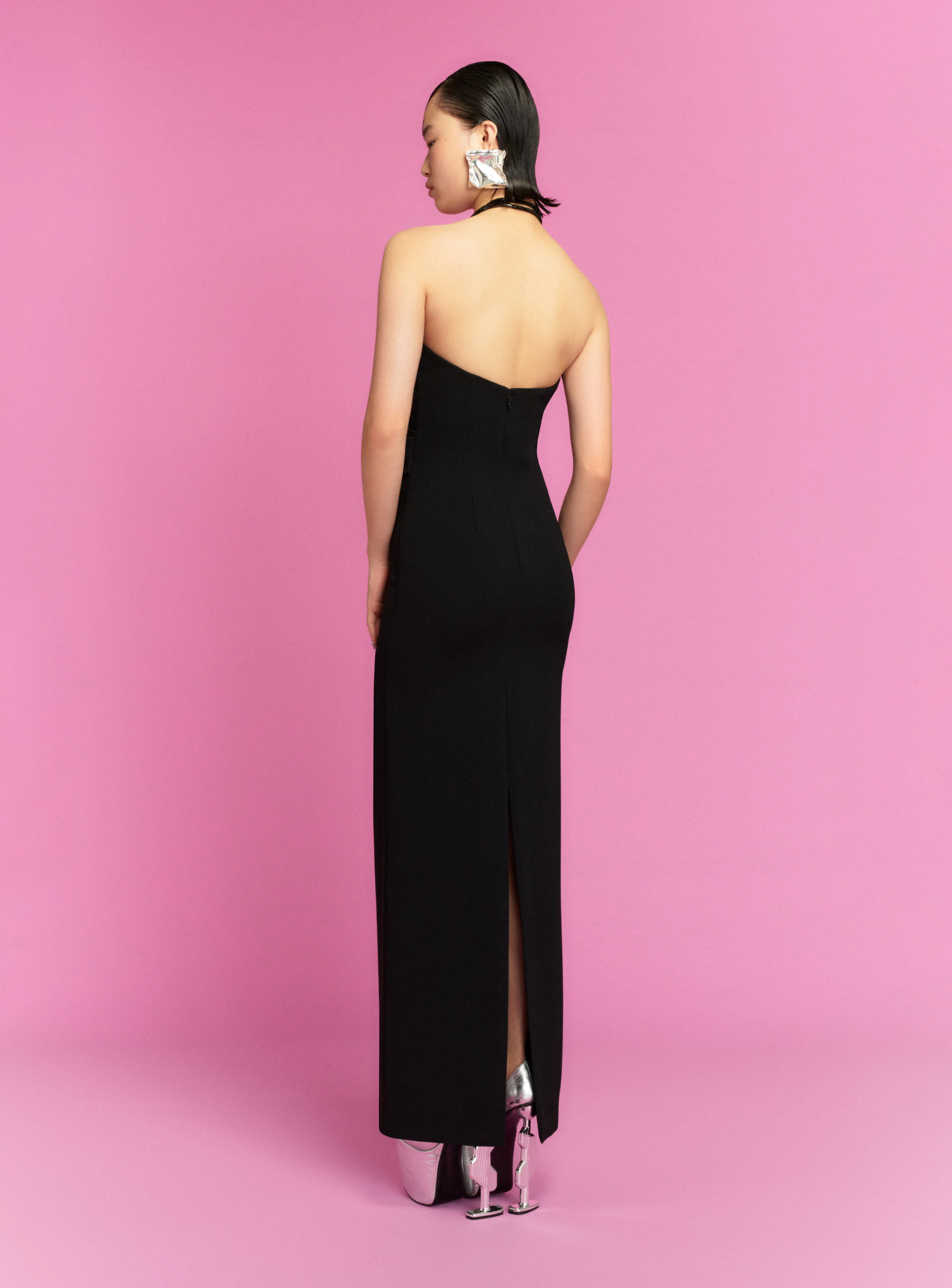The Riva Maxi Dress in Black and Jet - Image 3