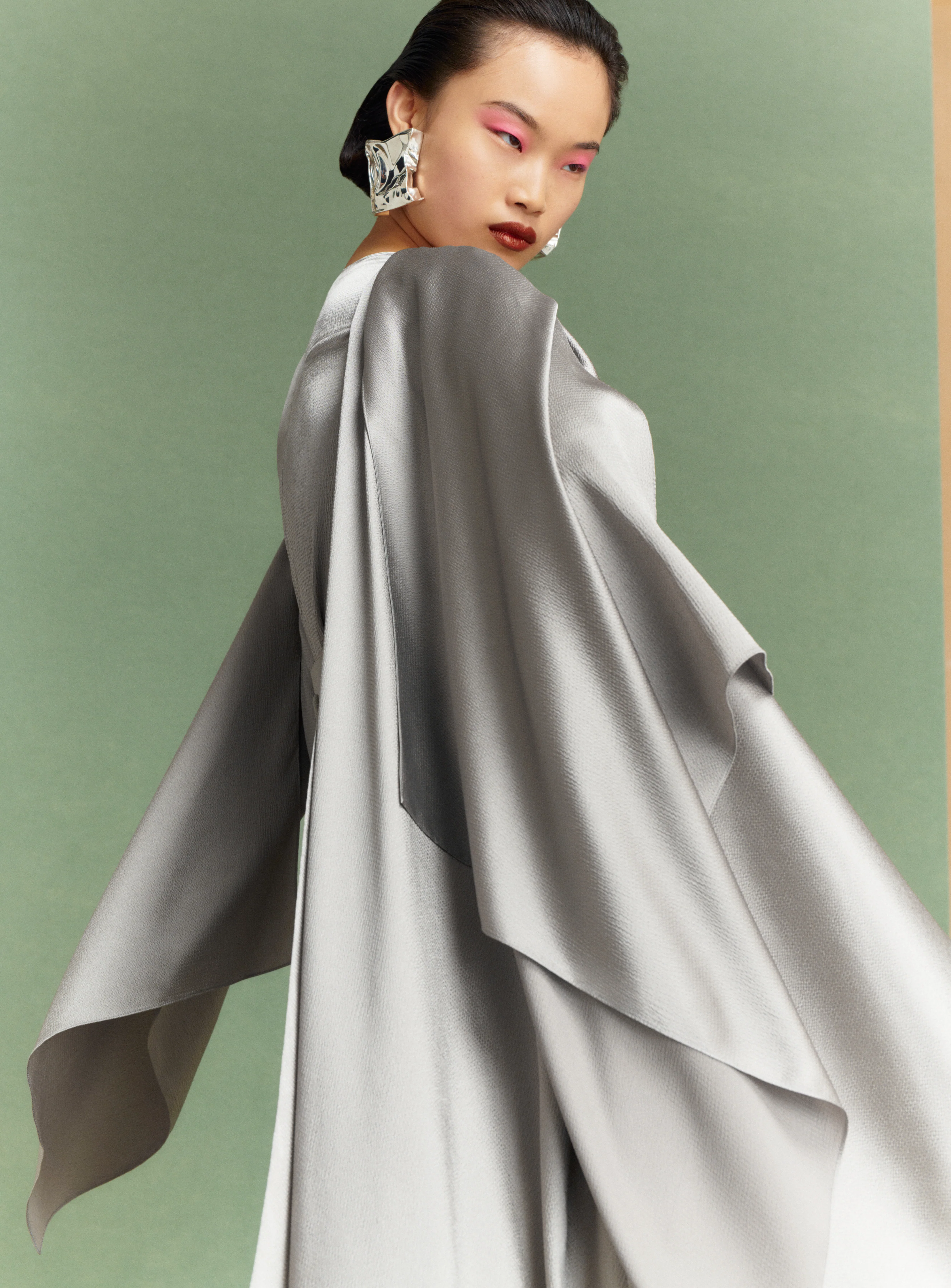 The Rosalia Maxi Dress in Pewter - Image 2