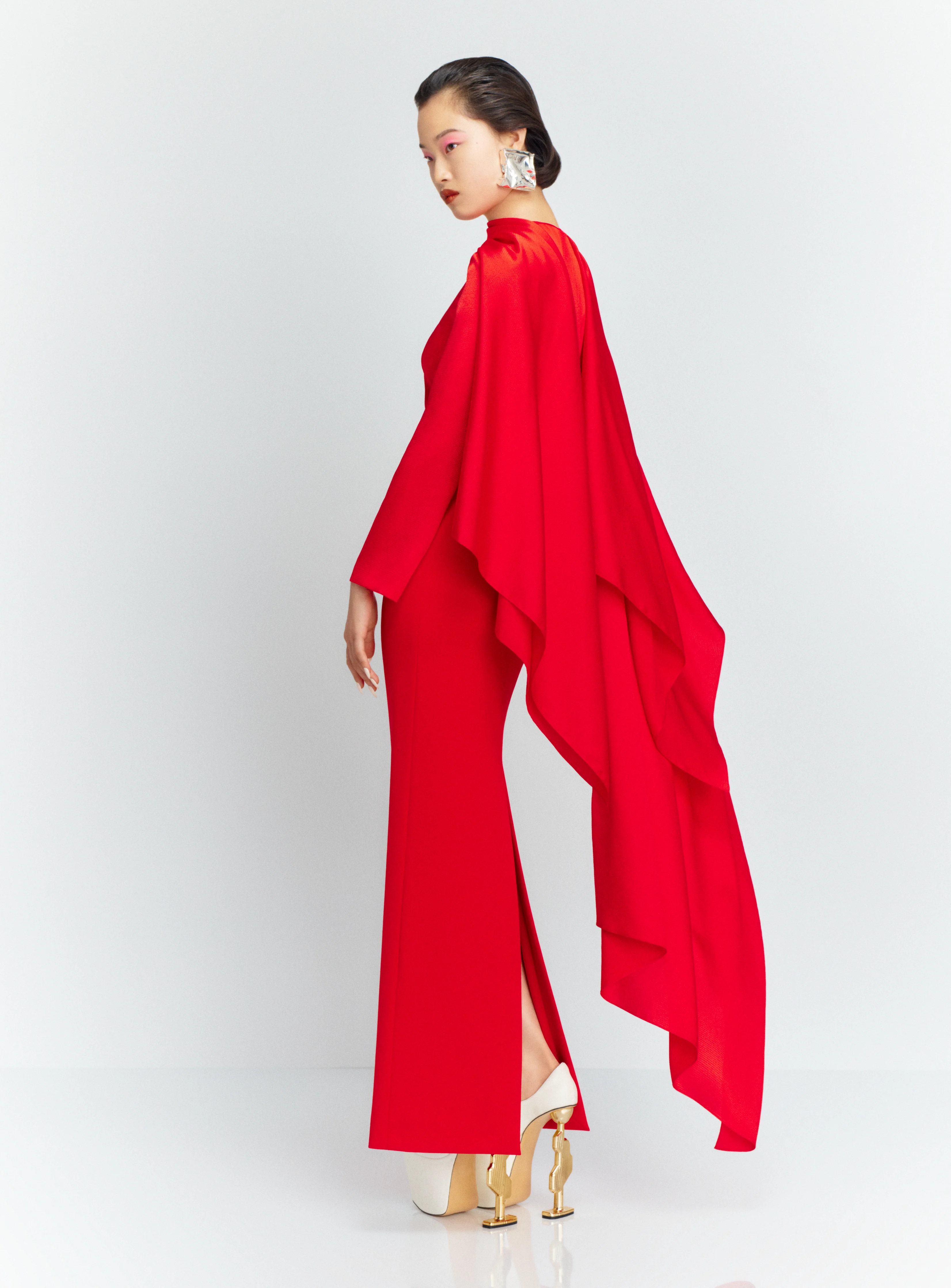 The Rosalia Maxi Dress in Red - Image 3