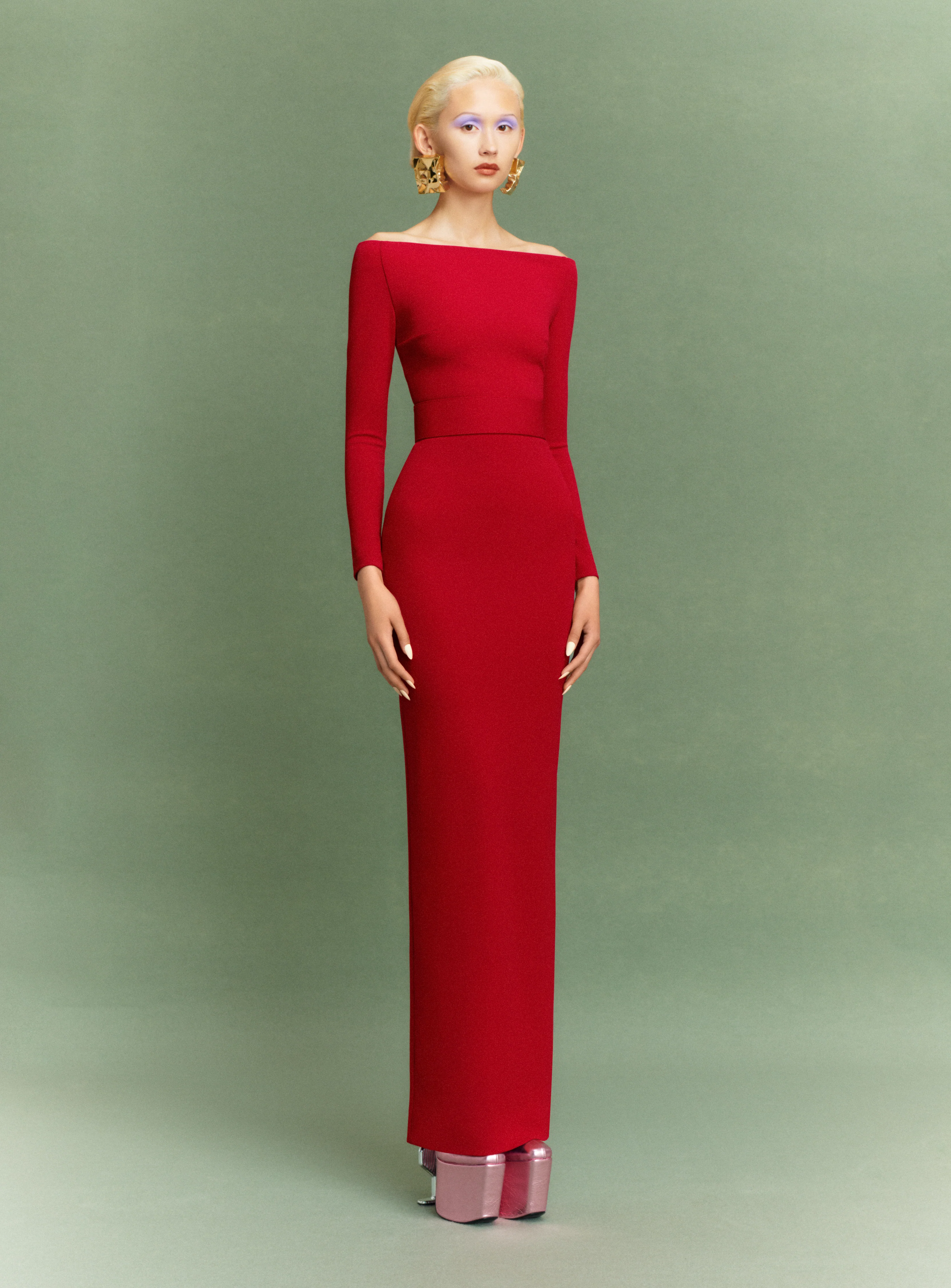 The Sabina Maxi Dress in Ruby - Image 2