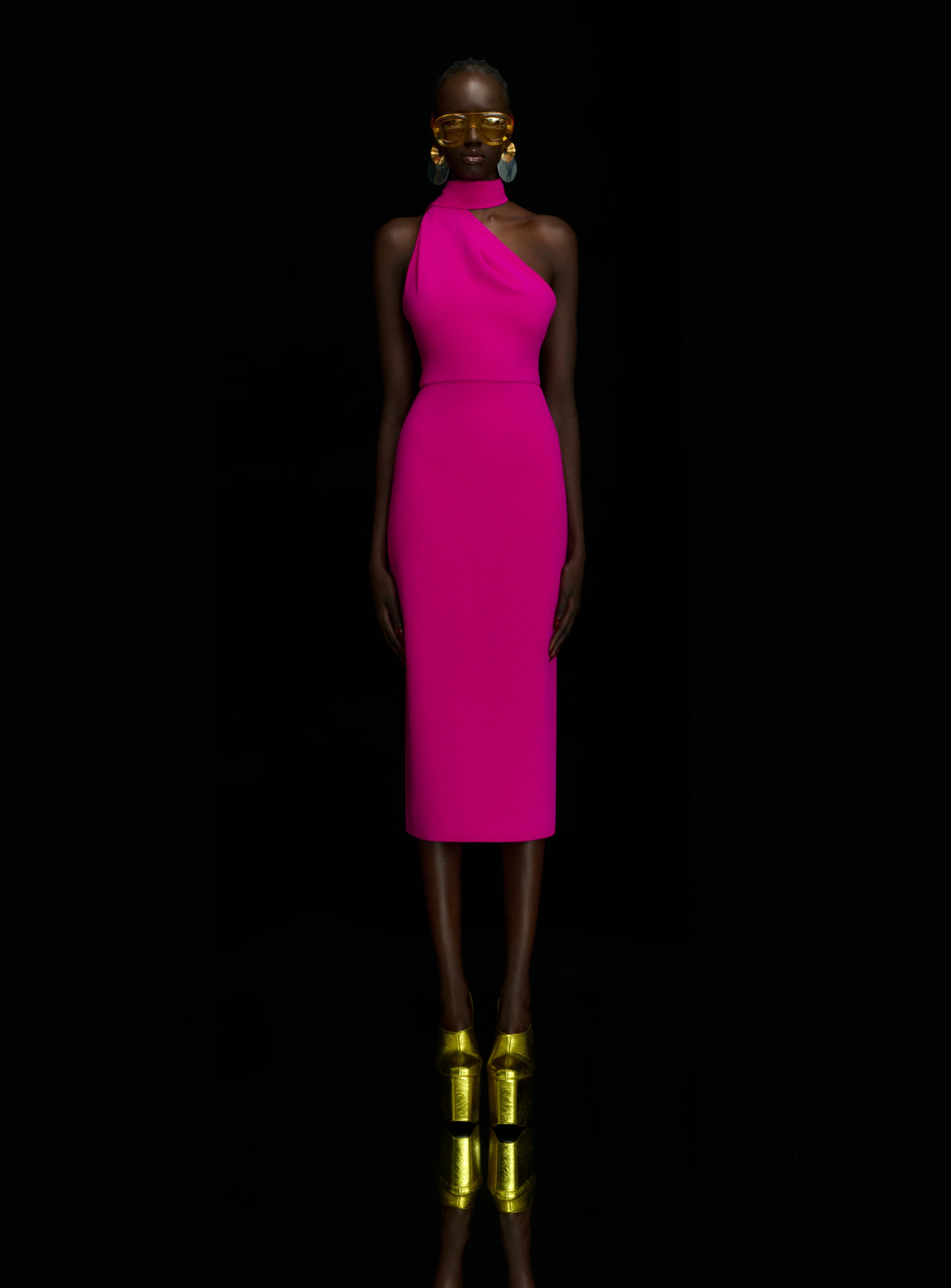 The Samira Midi Dress in Magenta - Image 4