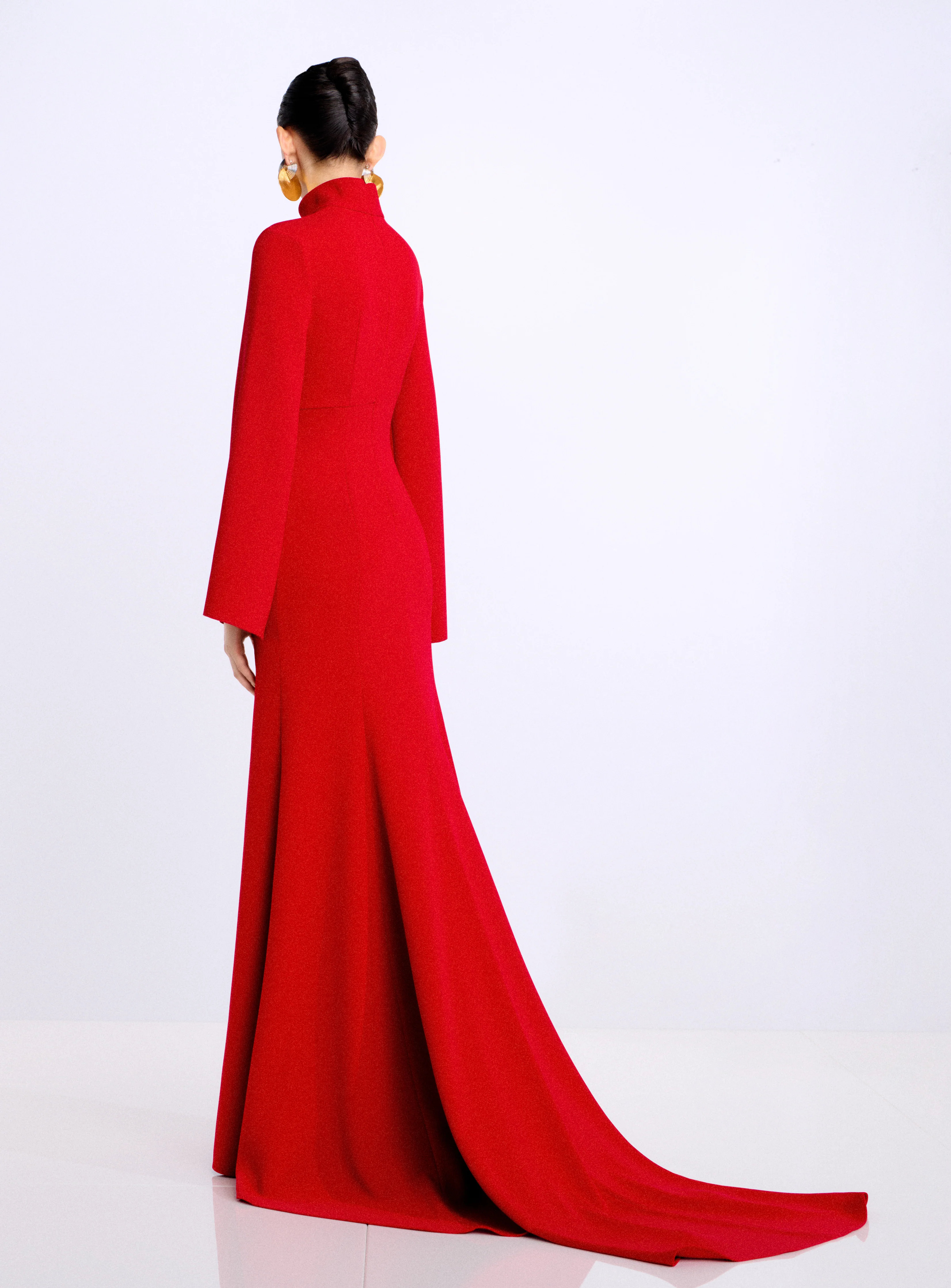 The Swinton Maxi Dress in Crimson Red - Image 2