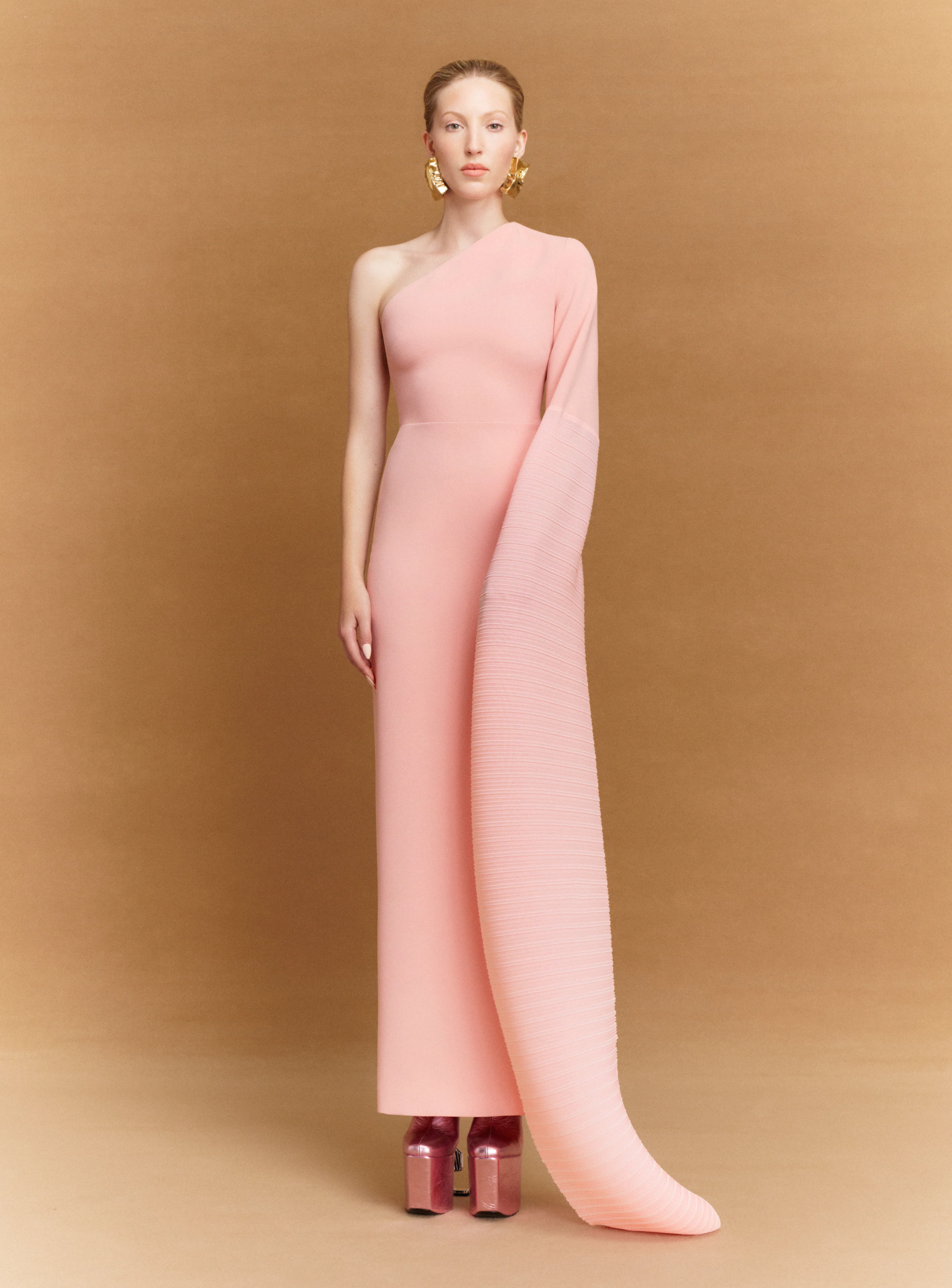 The Sylvia Maxi Dress in Putty Pink - Image 2