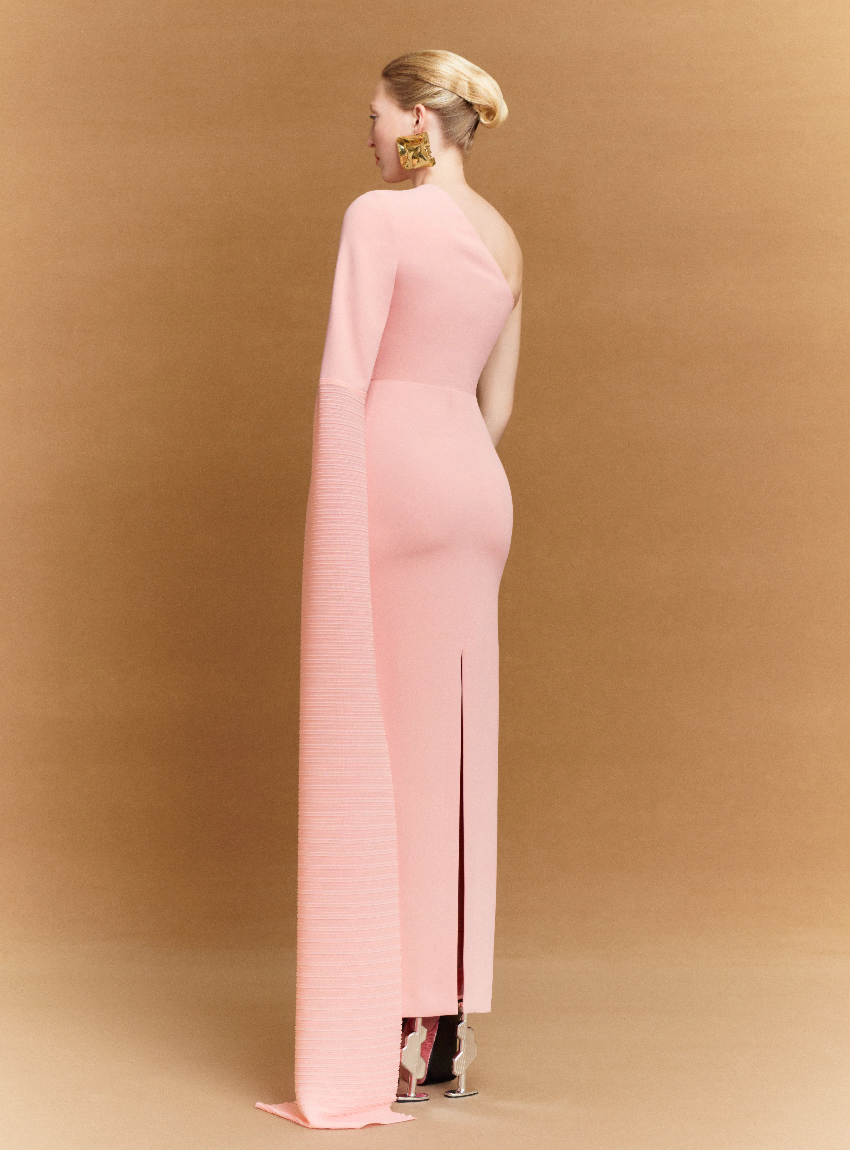 The Sylvia Maxi Dress in Putty Pink - Image 3