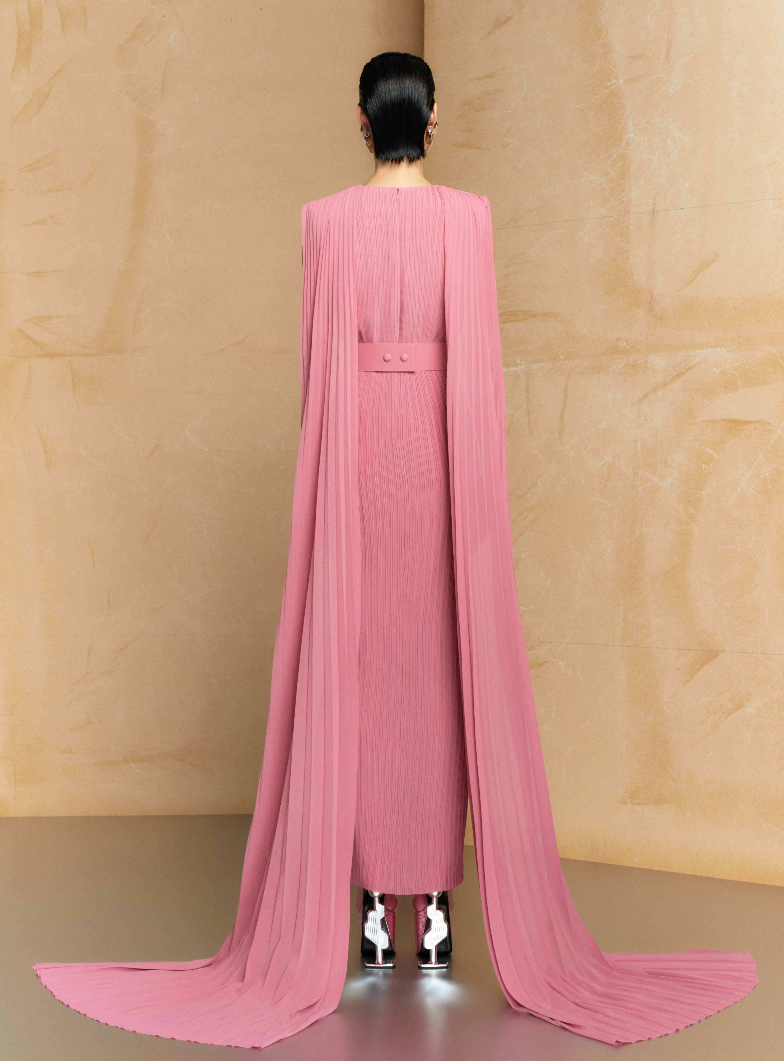 The Tavia Maxi Dress in Peony Pink - Image 3
