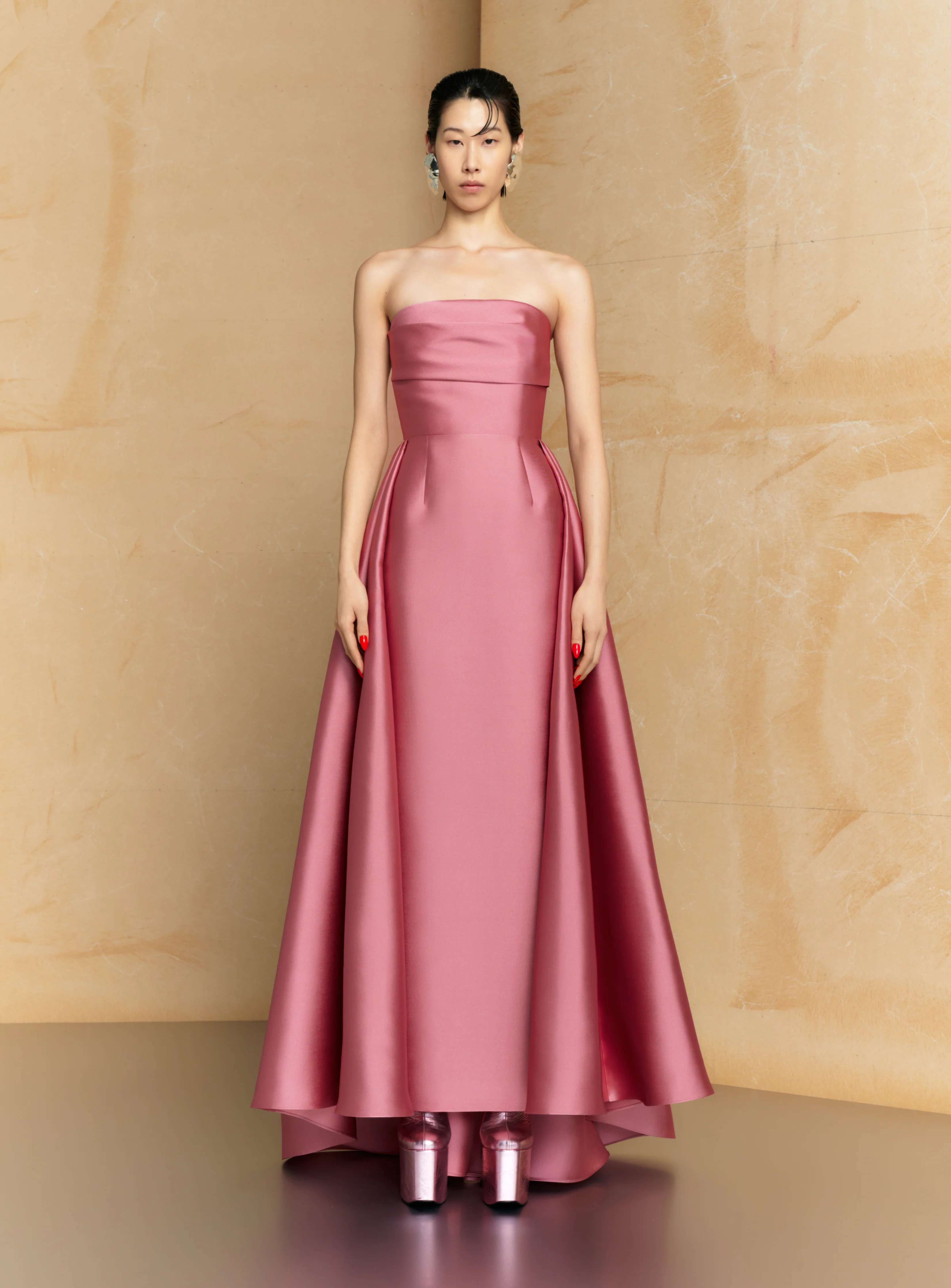 The Tiffany Maxi Dress in Peony Pink