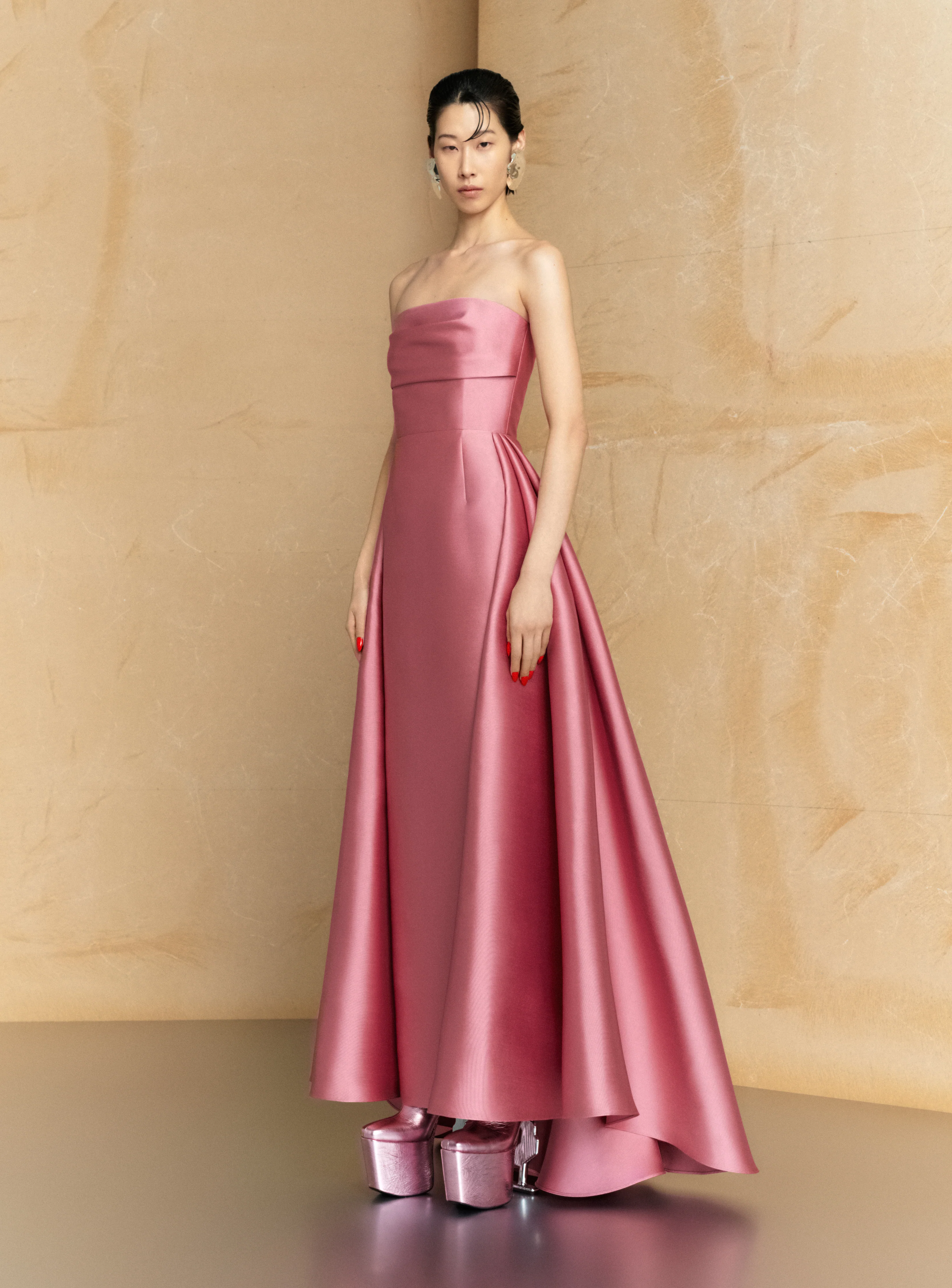 The Tiffany Maxi Dress in Peony Pink - Image 2