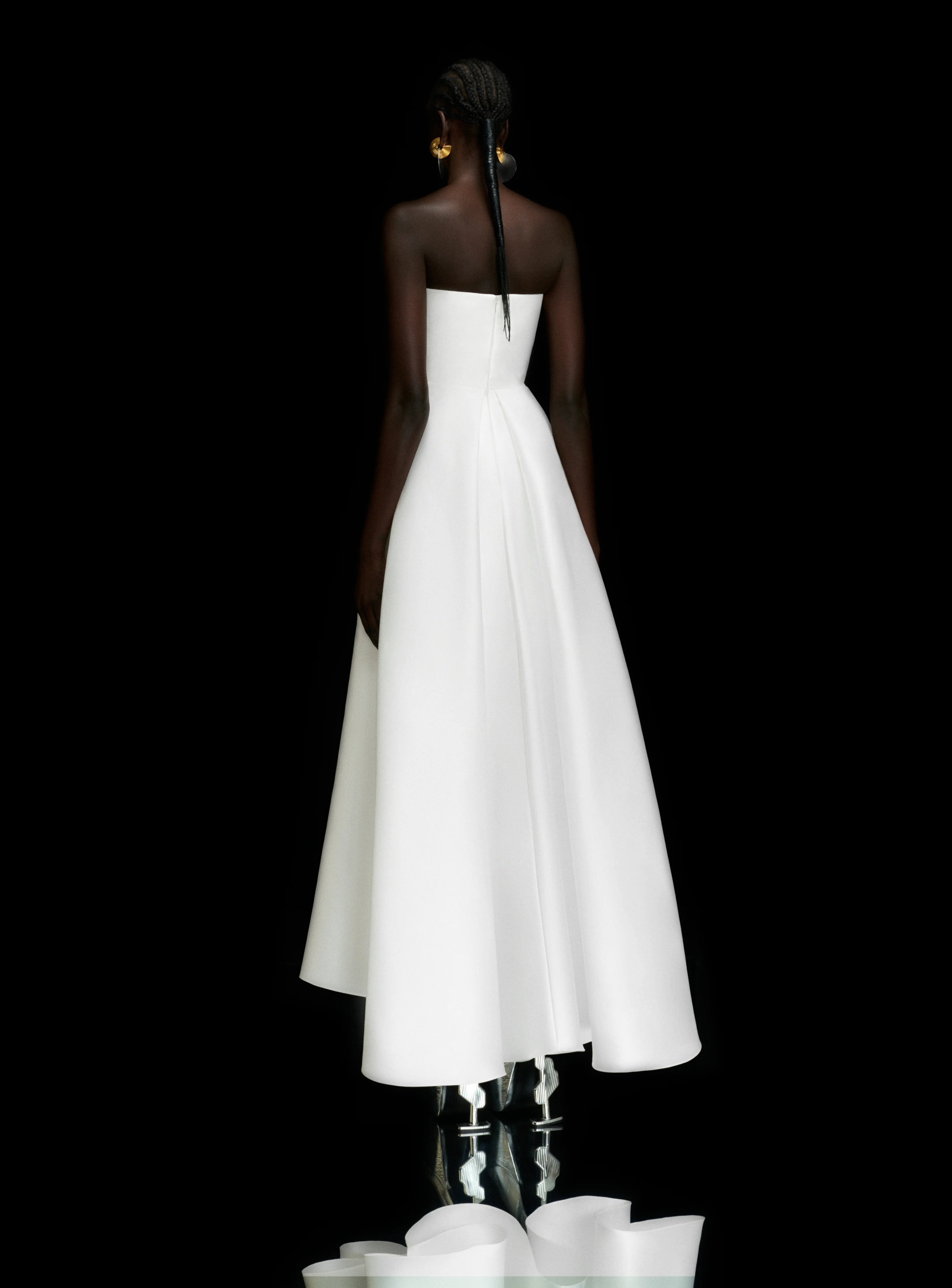 The Trina Mini Dress in Cream - Image 3
