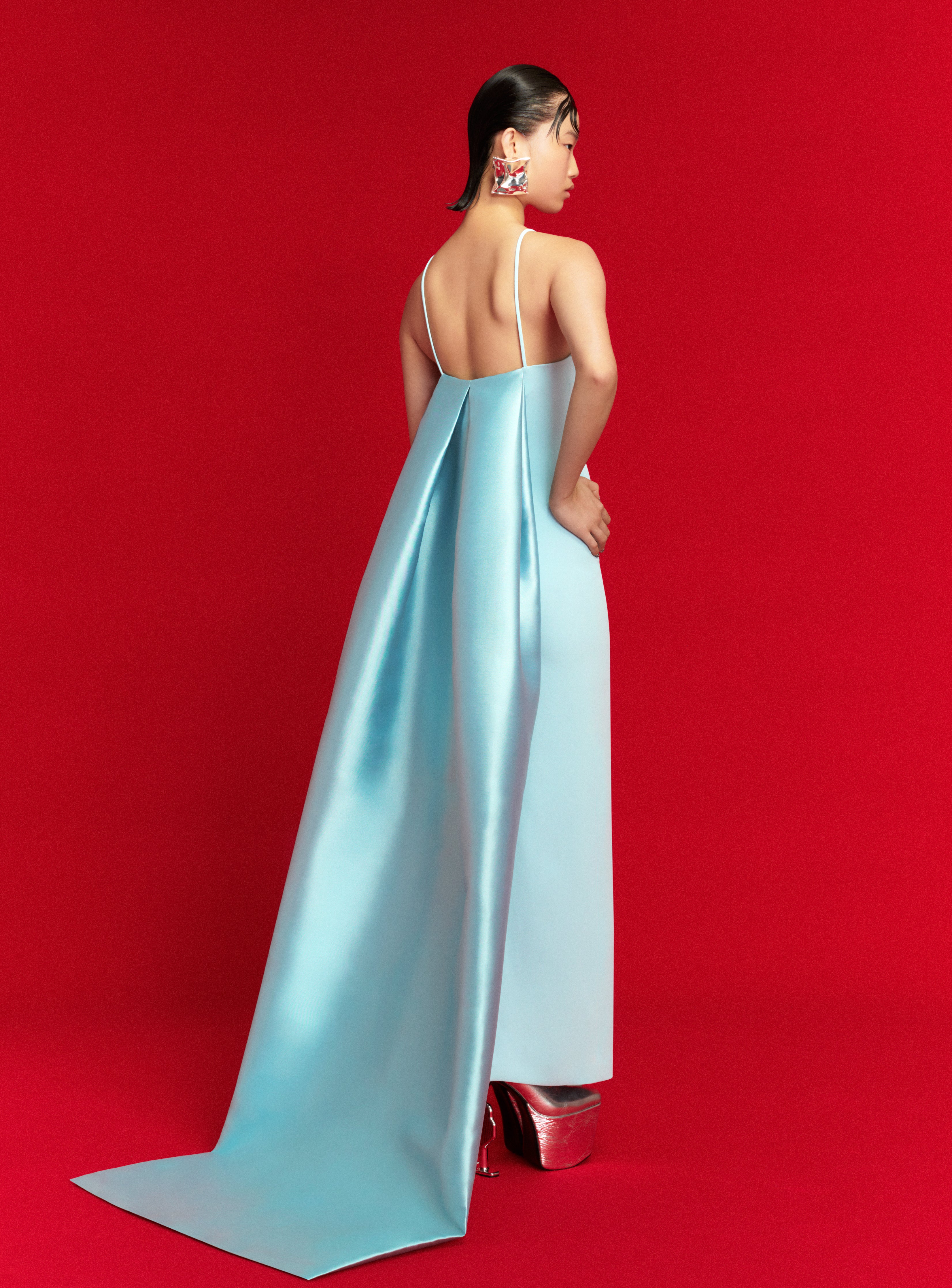 The Ulla Maxi Dress in Arctic Blue - Image 3