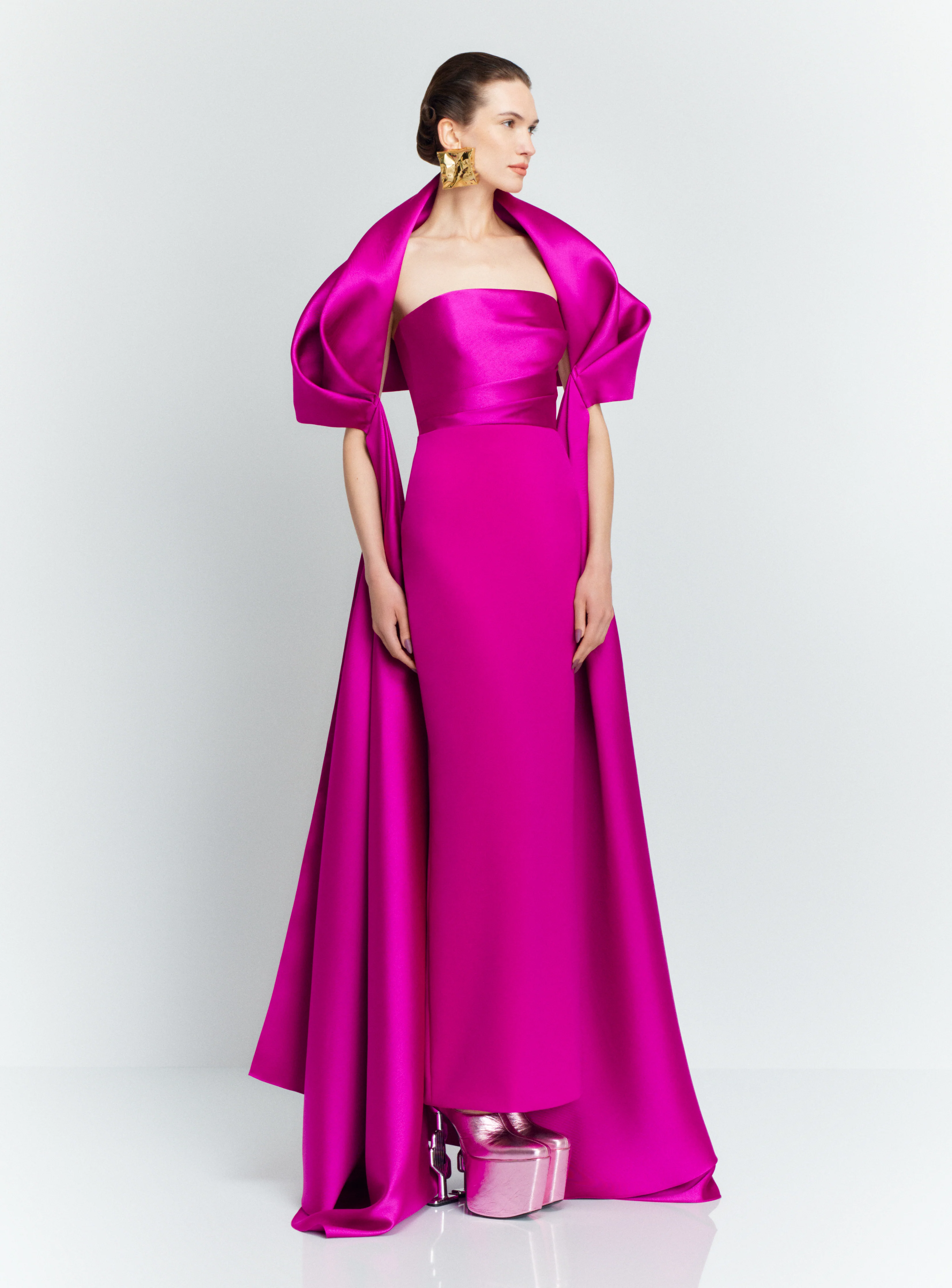 The Vera Maxi Dress in Fuchsia - Image 2