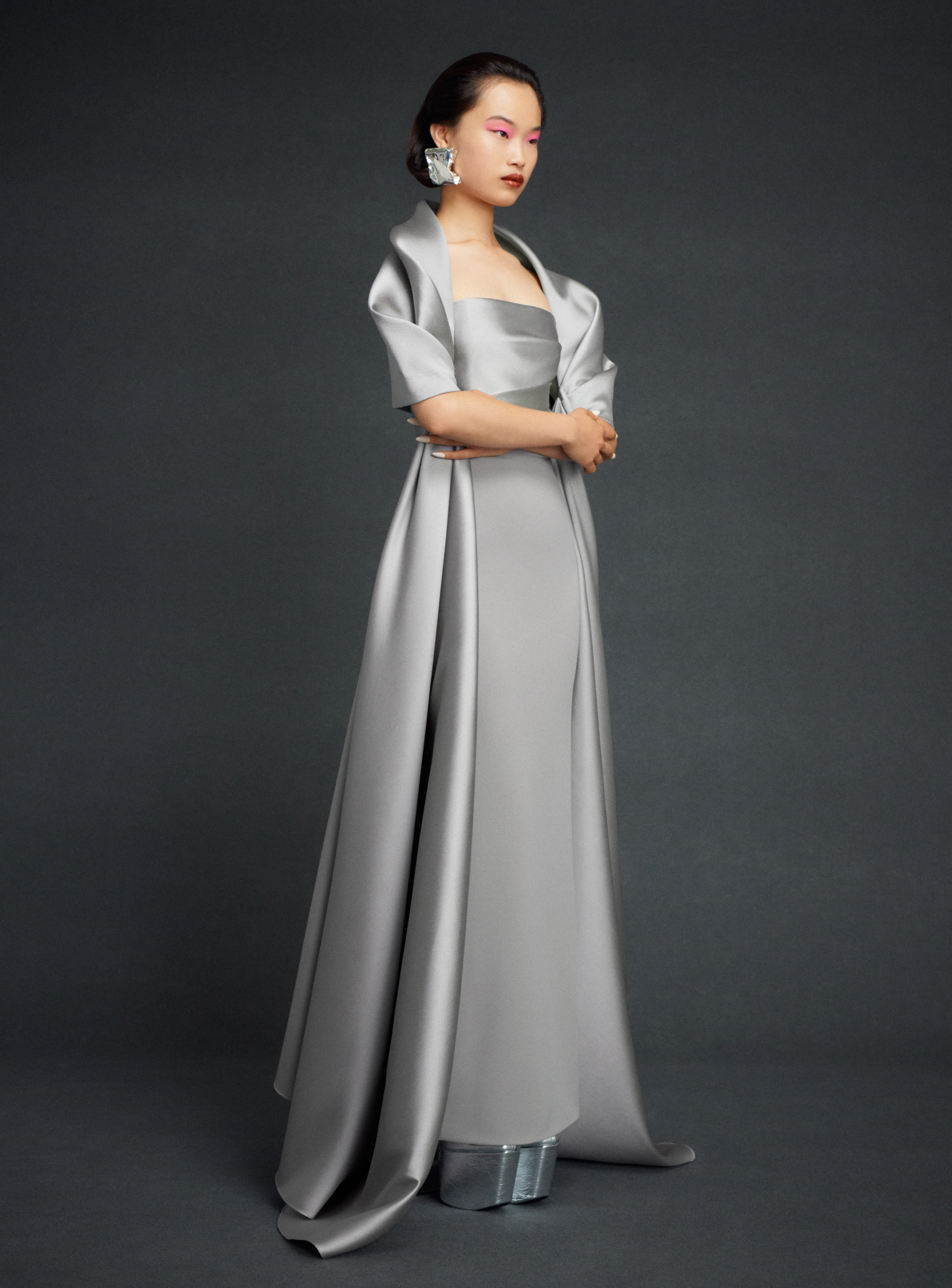 The Vera Maxi Dress in Pewter - Image 2