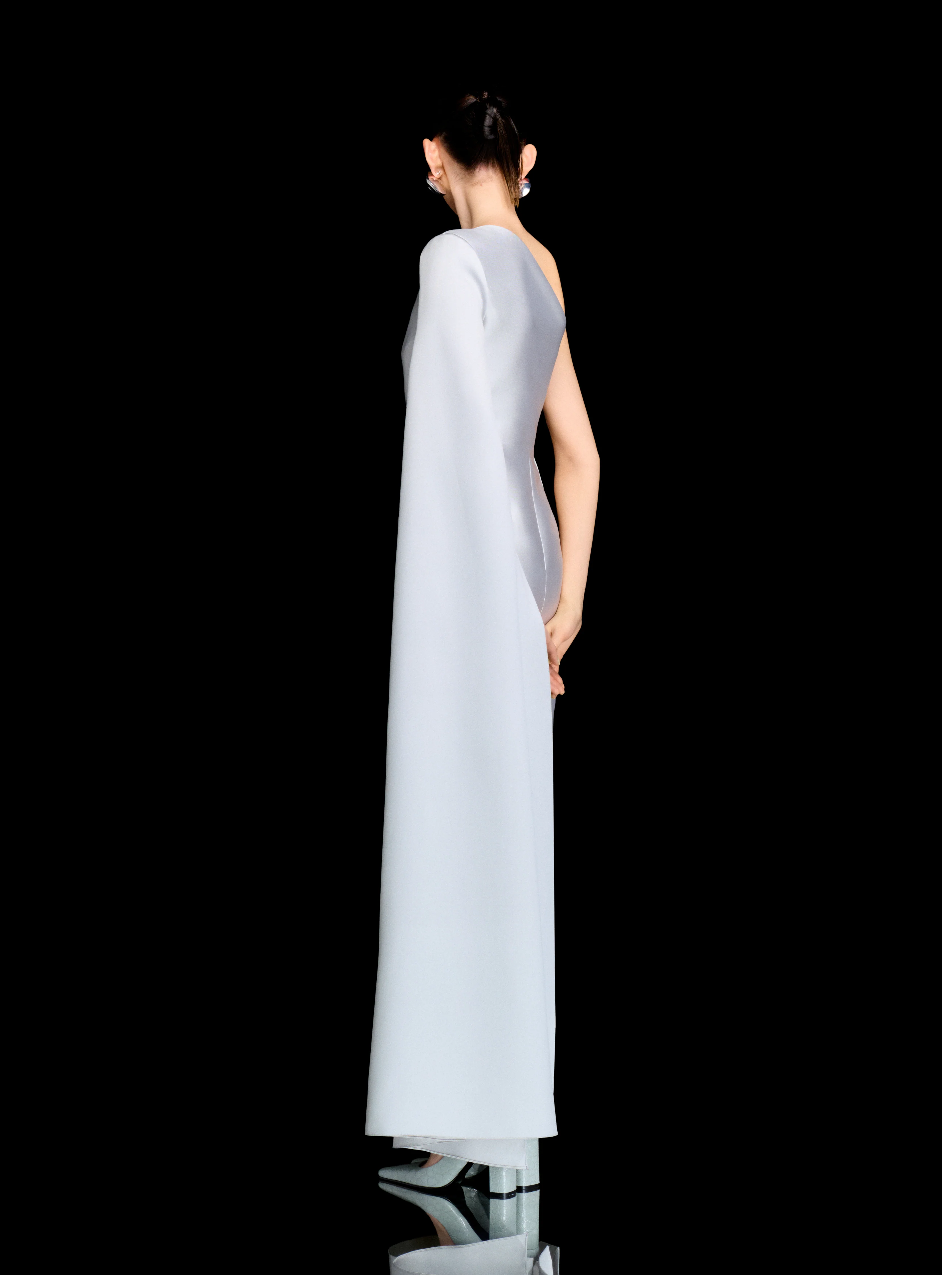 The Veya Maxi Dress in Platinum - Image 3