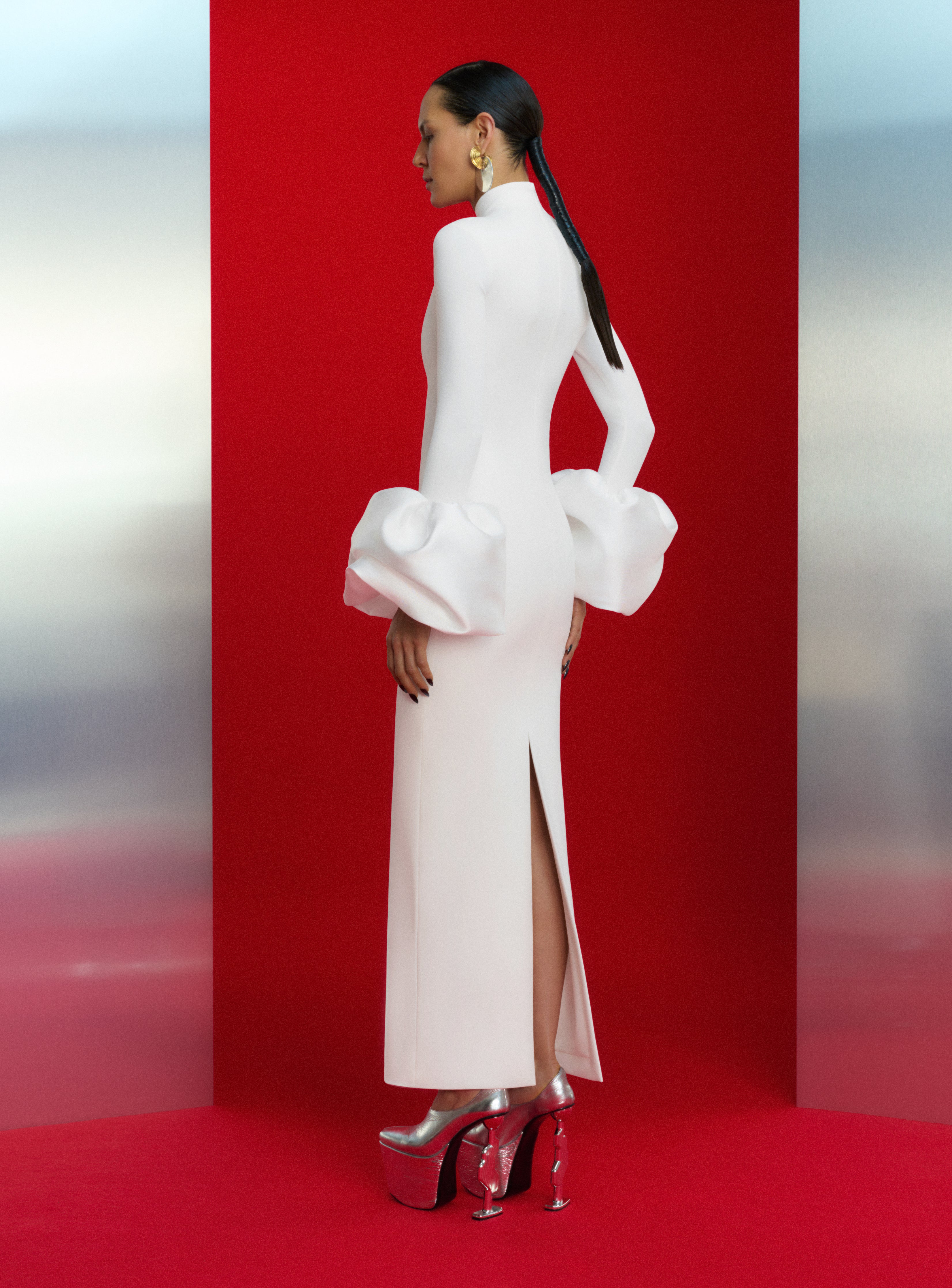 The Viviana Maxi Dress in Cream - Image 3