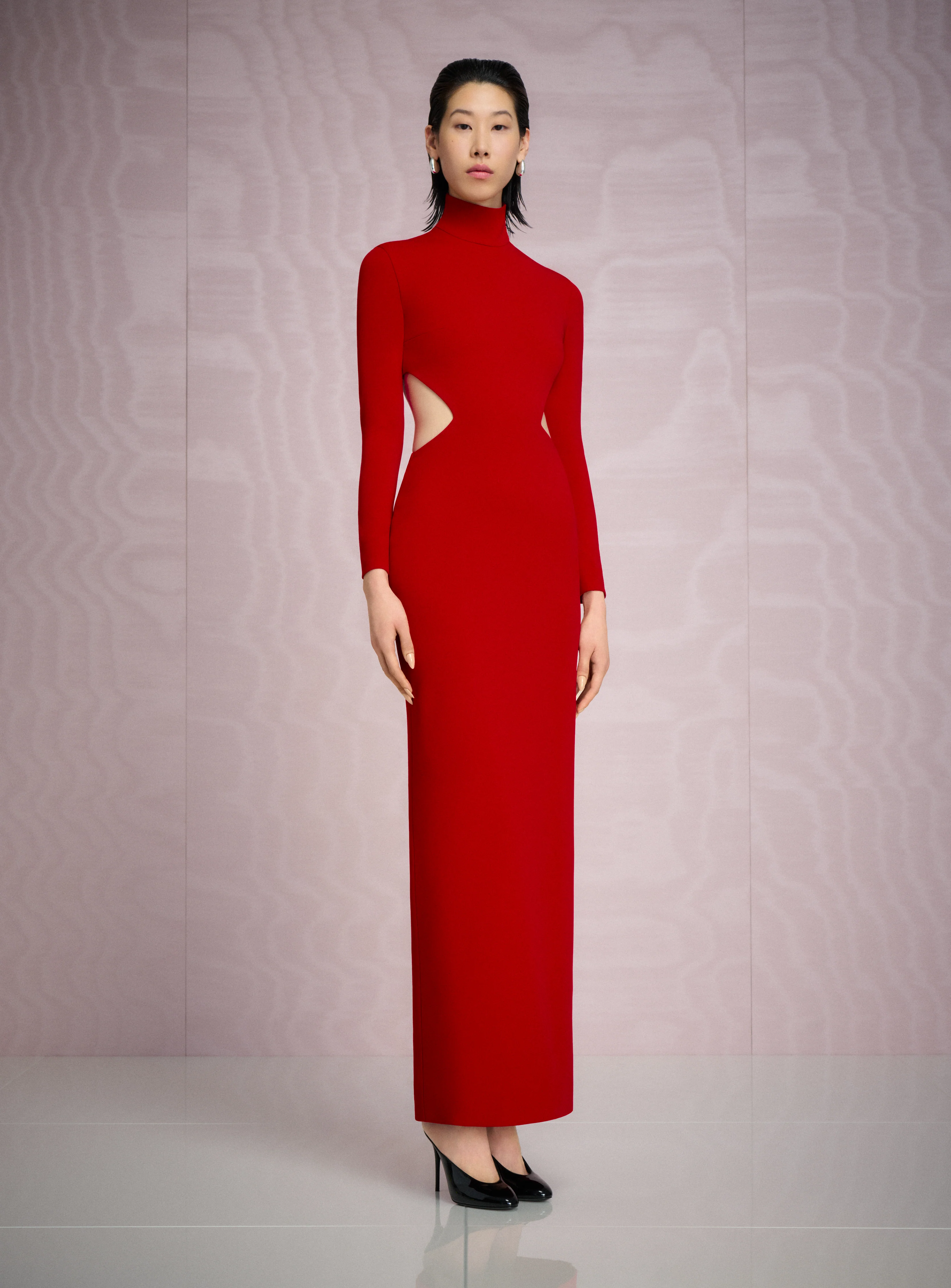 The Wilma Maxi Dress in Crimson Red - Image 2