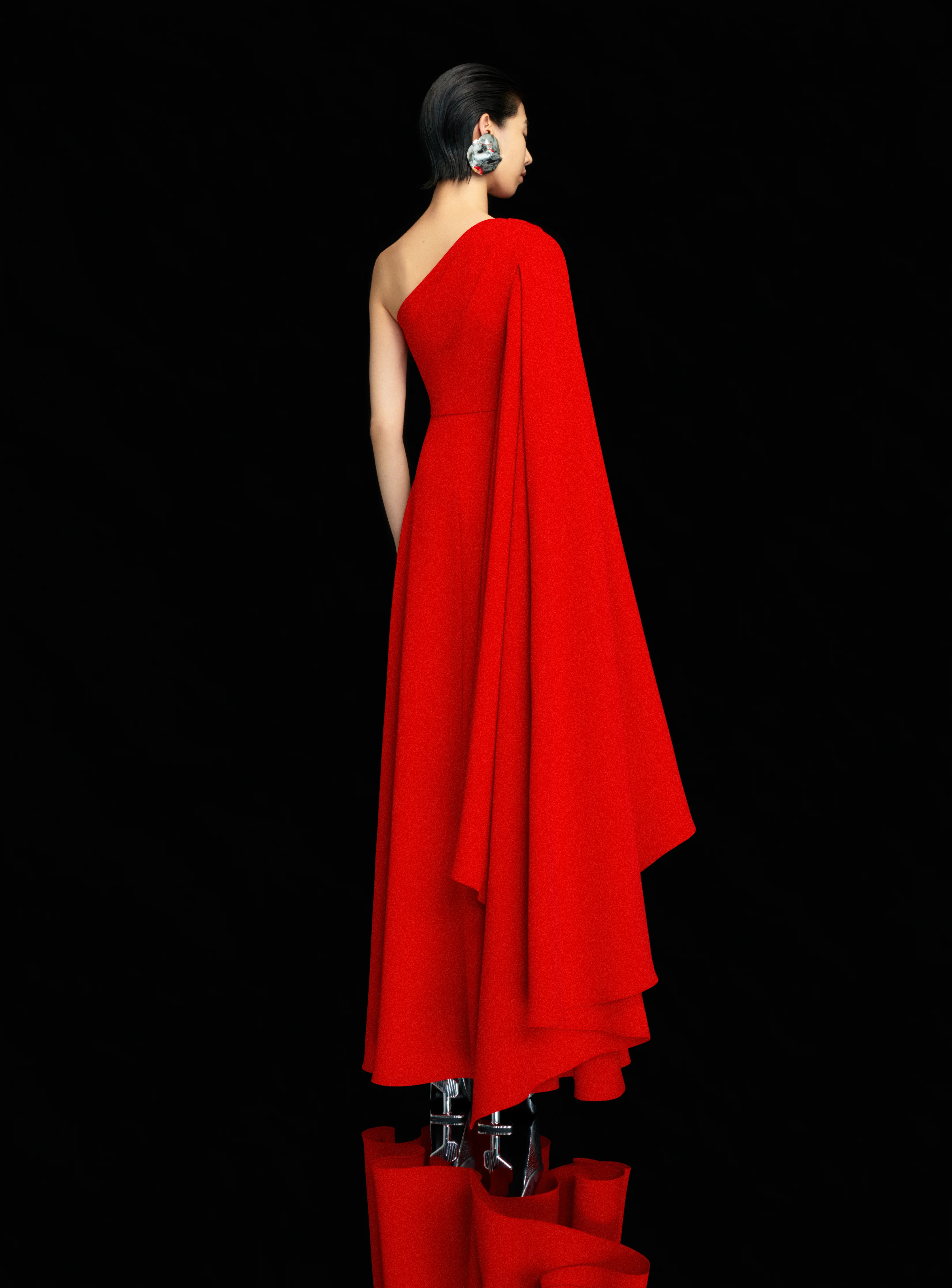 The Yazmin Maxi Dress in Red - Image 3